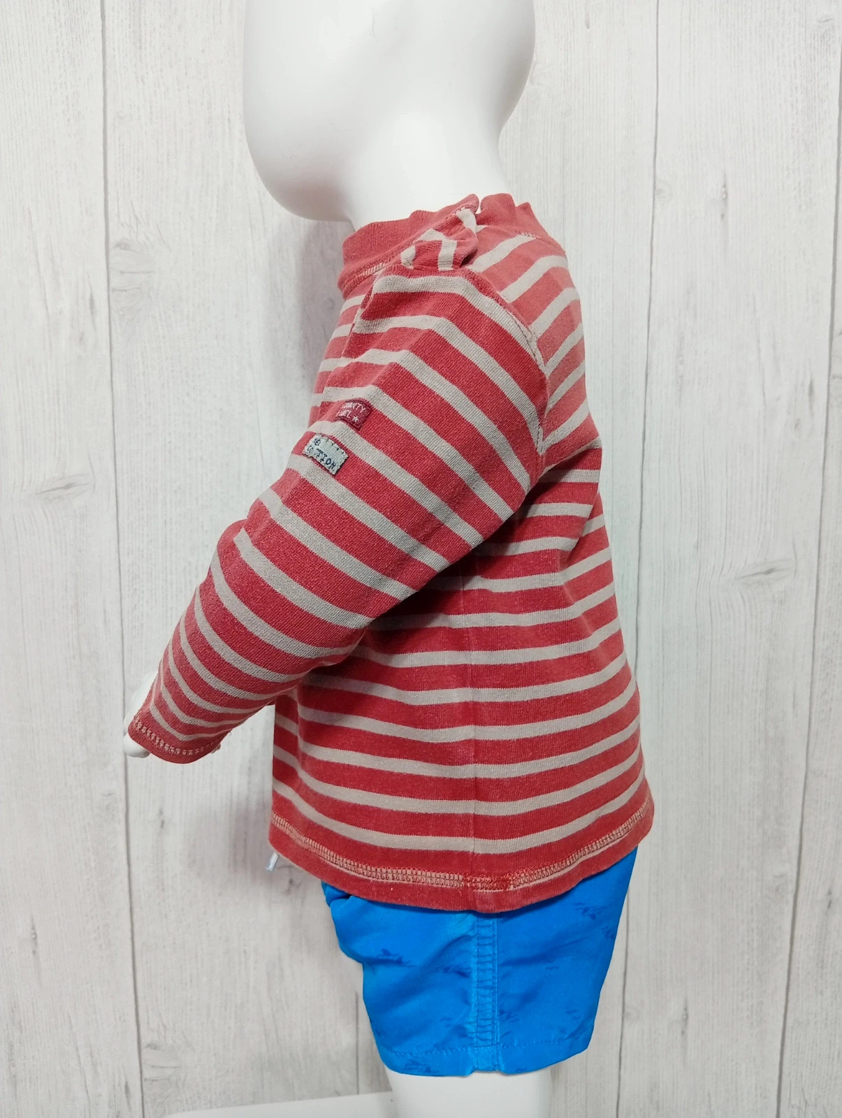 T-shirt manche longue - taille 18 mois (81 cm)- obaibi - couleur corail et beige – Obaïbi – taille 12-18 mois / 80 cm 4