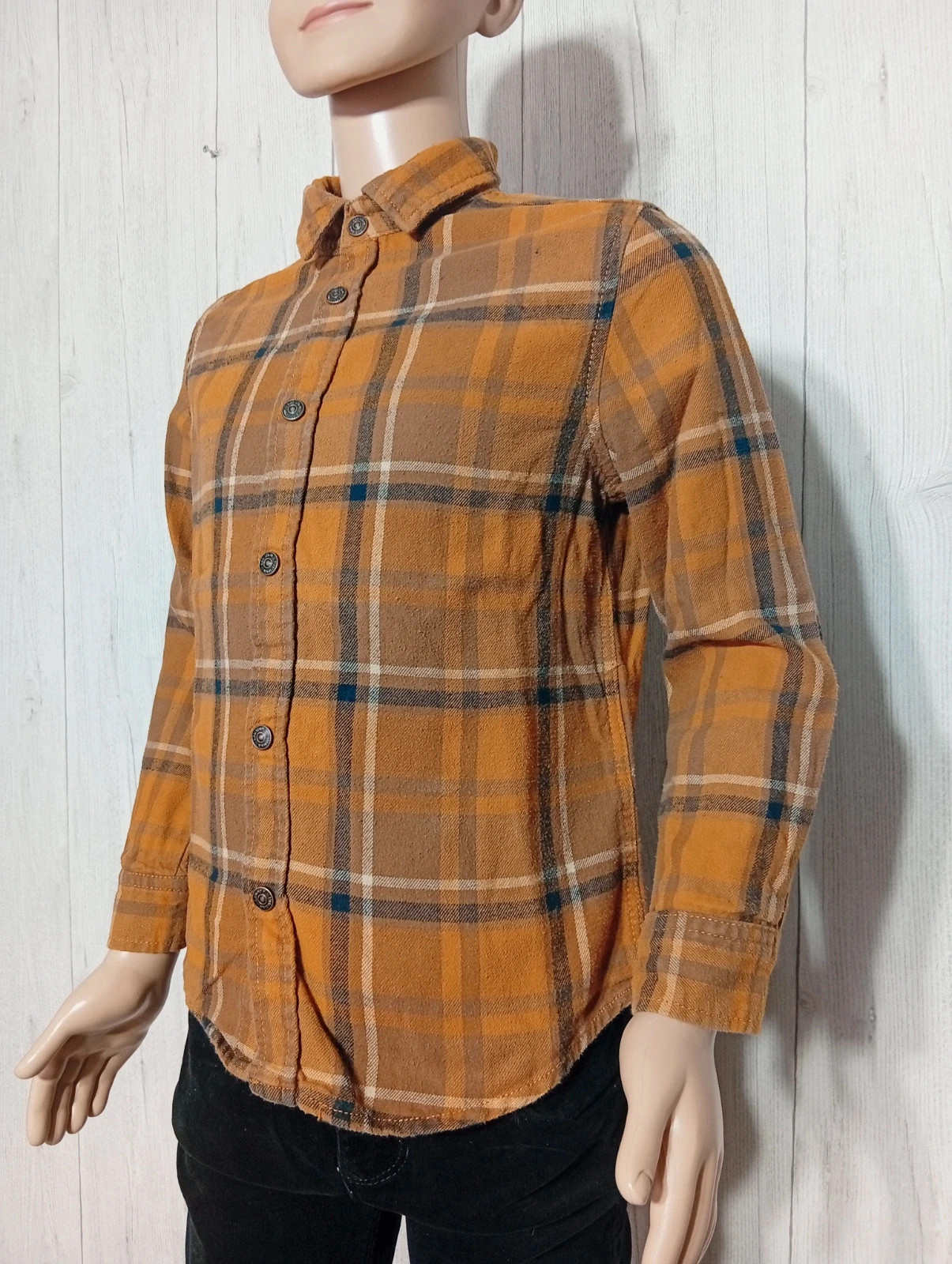 Chemise garçon - taille 8 ans ( 126/131 cm) - Kiabi - couleur marron noir blanc – Kiabi – taille 8 ans / 128 cm 5