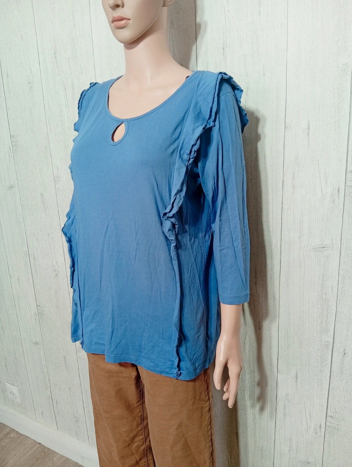 T-shirt manche longue femme- taille 42/44 - damart - couleur violet – Damart – taille XL / 42 / 14 5
