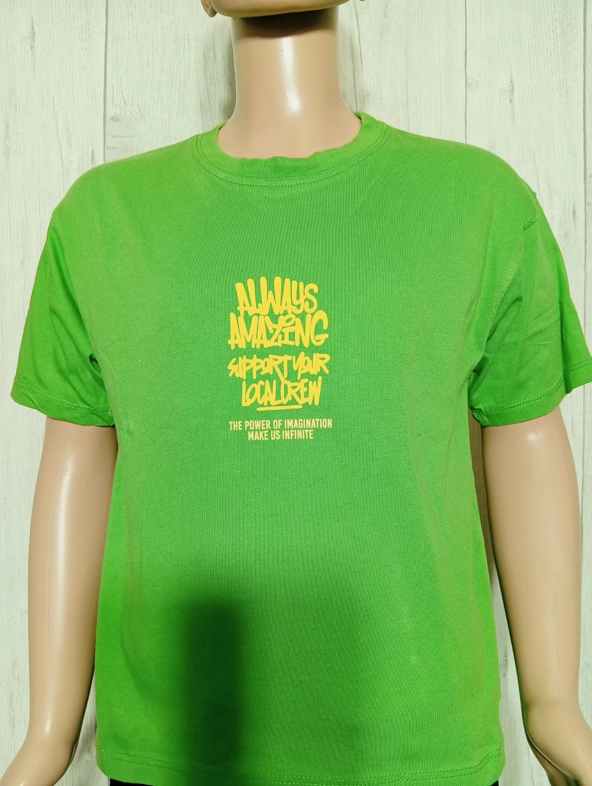 T-shirt manche courte - taille 7/8 ans ( 128 cm)- zara - couleur vert jaune – Zara – taille 8 ans / 128 cm 2