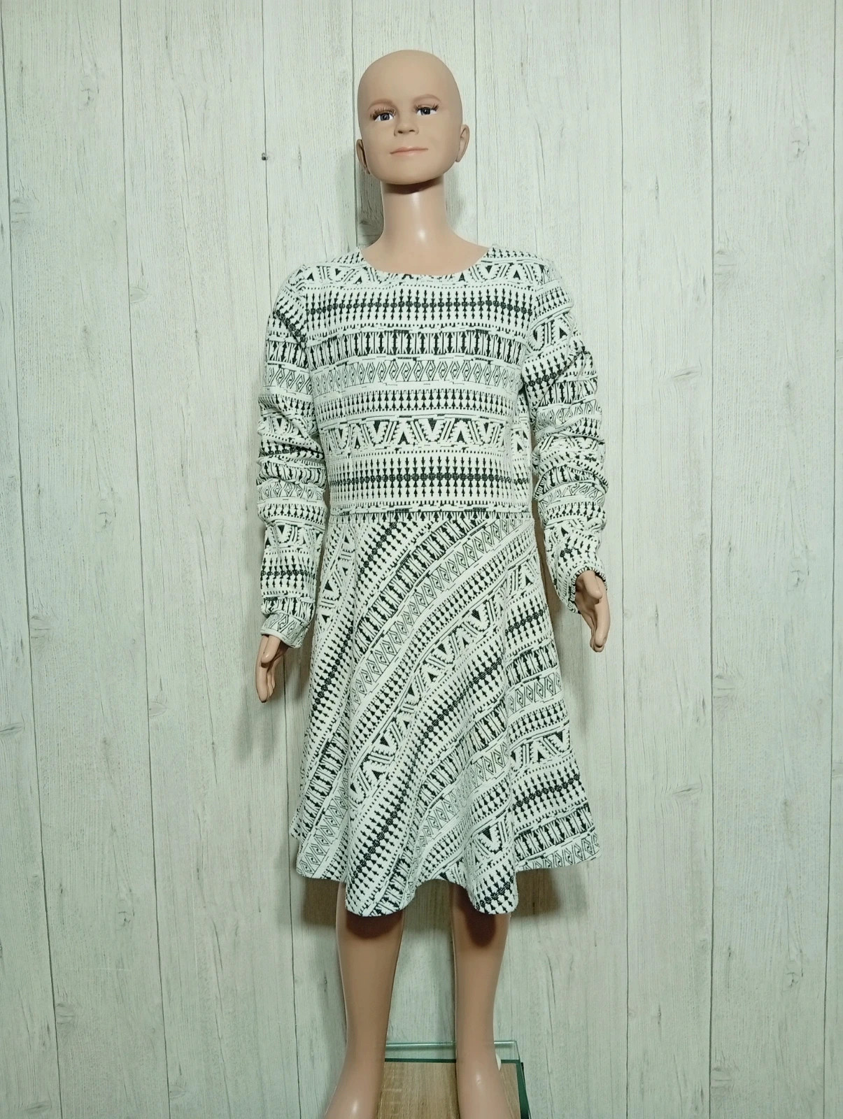 Robe casual fille - taille 12/14 ans (158/164 cm) - pepperts - couleur blanc et noir