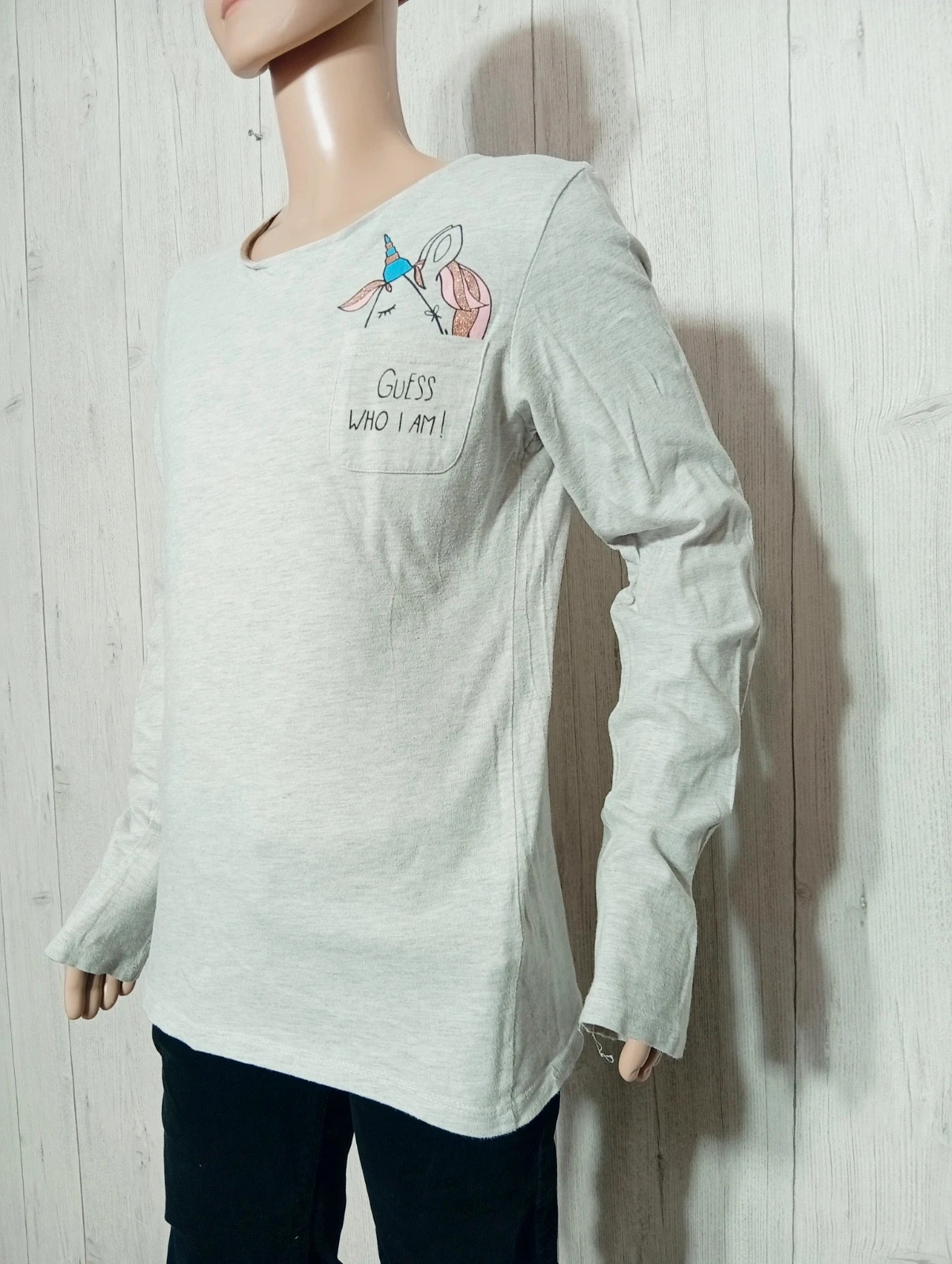 T-shirt manche longue fille - taille 12 ans ( 143/155 cm) - inextenso- couleur gris – In Extenso – taille 12 ans / 152 cm 5