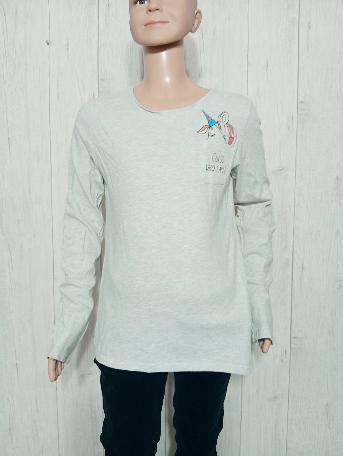 T-shirt manche longue fille - taille 12 ans ( 143/155 cm) - inextenso- couleur gris – In Extenso – taille 12 ans / 152 cm