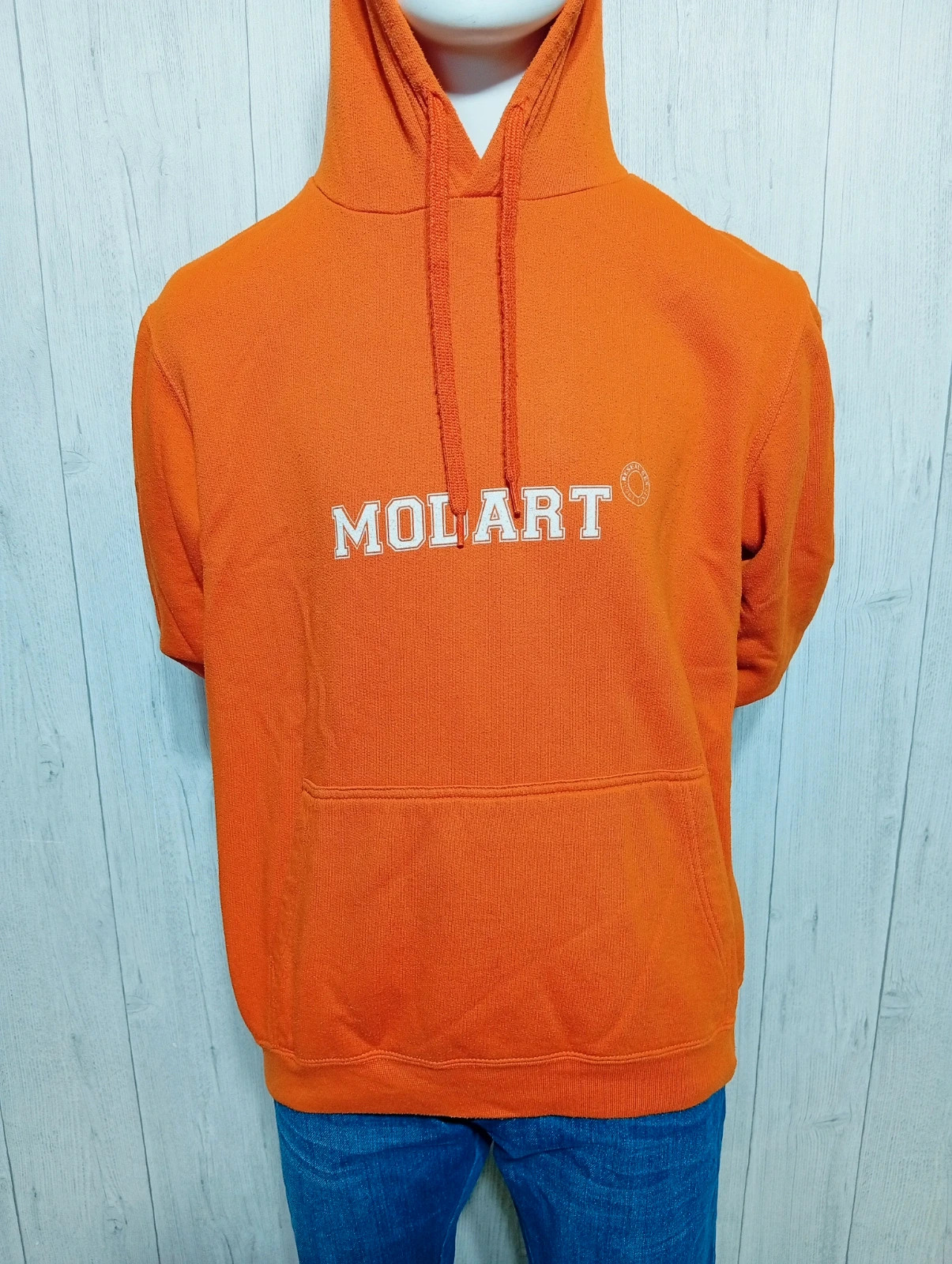 Pull a capuche homme - taille M/38 - modart- couleur orange et blanc – Modart – taille M 3