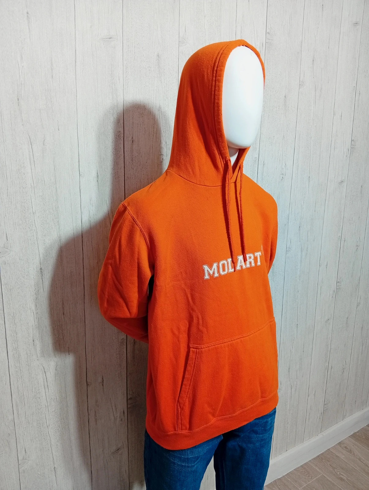 Pull a capuche homme - taille M/38 - modart- couleur orange et blanc – Modart – taille M 4