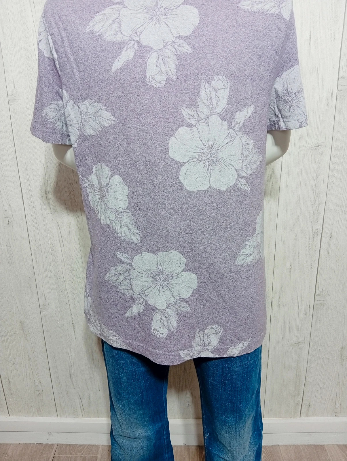 T-shirt manche courte homme - taille XL/42 - primark - couleur lila bla'c – Primark – taille XL 3