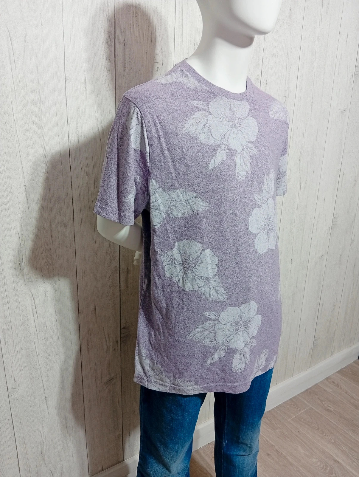 T-shirt manche courte homme - taille XL/42 - primark - couleur lila bla'c – Primark – taille XL 4