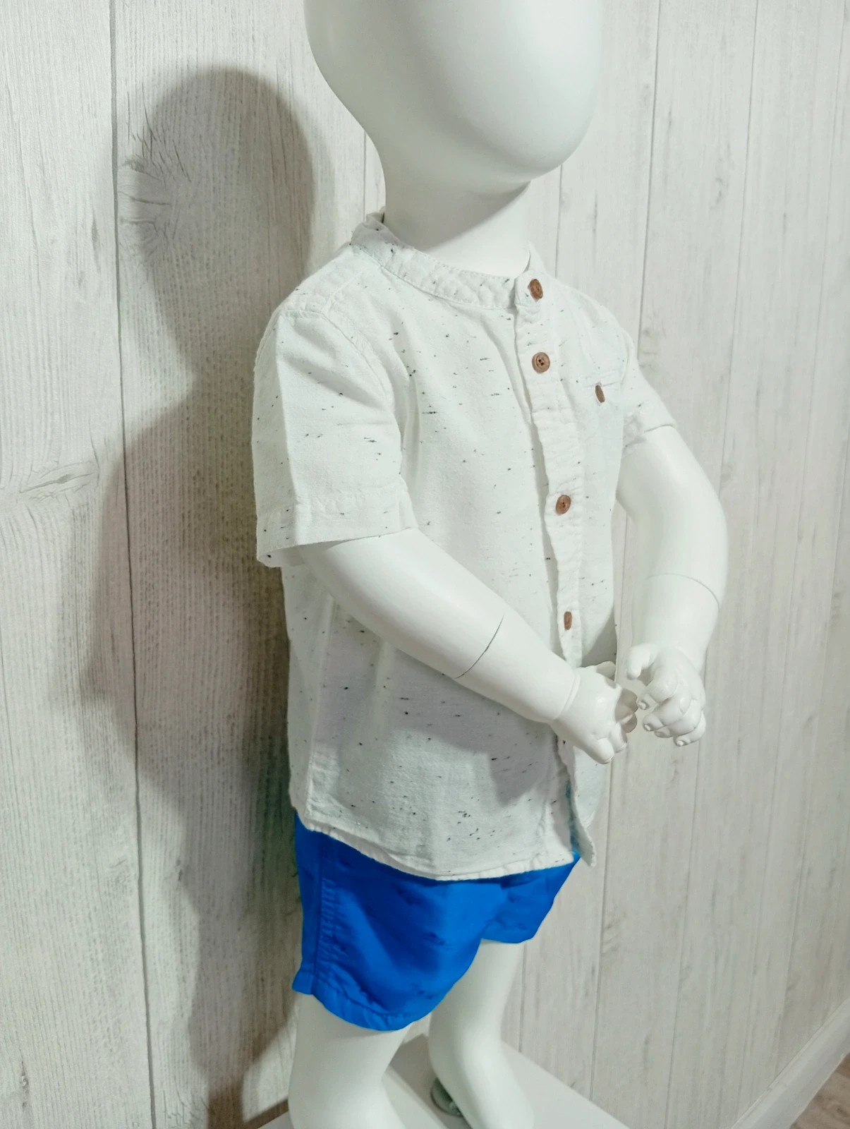 Chemise manche courte garçon - taille 18/24 mois ( 92 cm) - primark - couleur blanc et gris – Primark – taille 18-24 mois / 86 cm 2