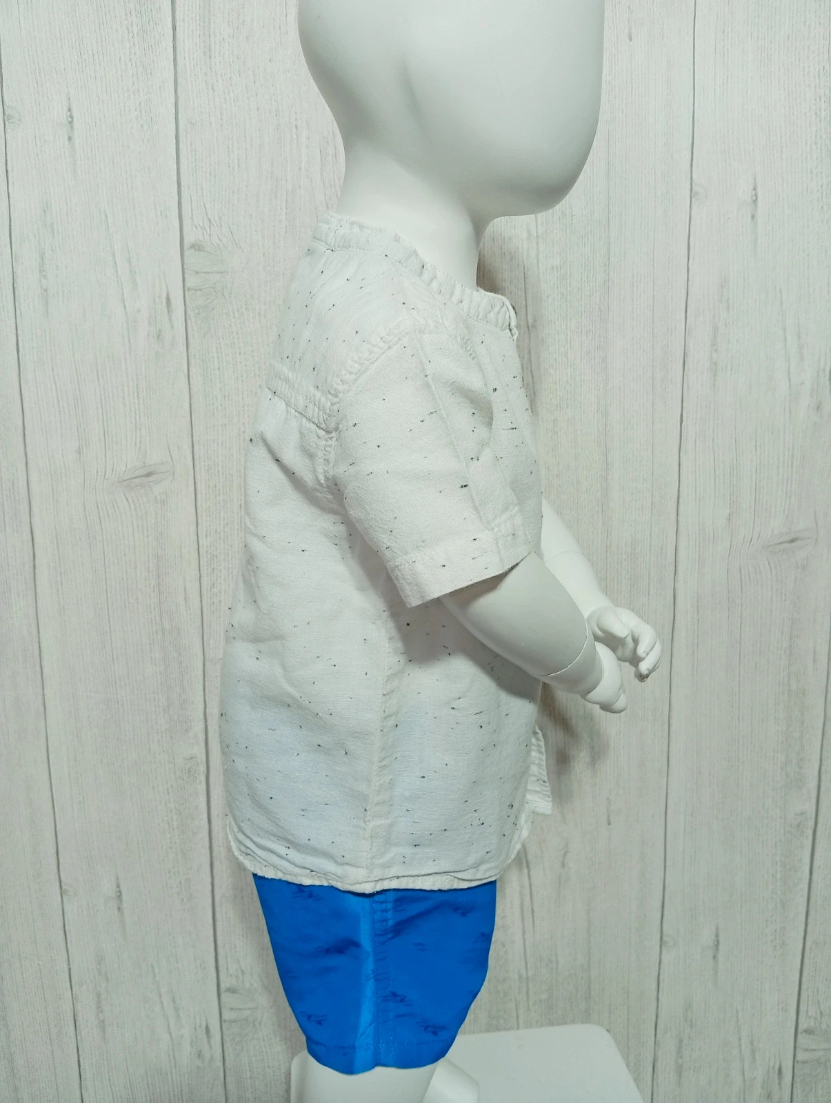 Chemise manche courte garçon - taille 18/24 mois ( 92 cm) - primark - couleur blanc et gris – Primark – taille 18-24 mois / 86 cm 4