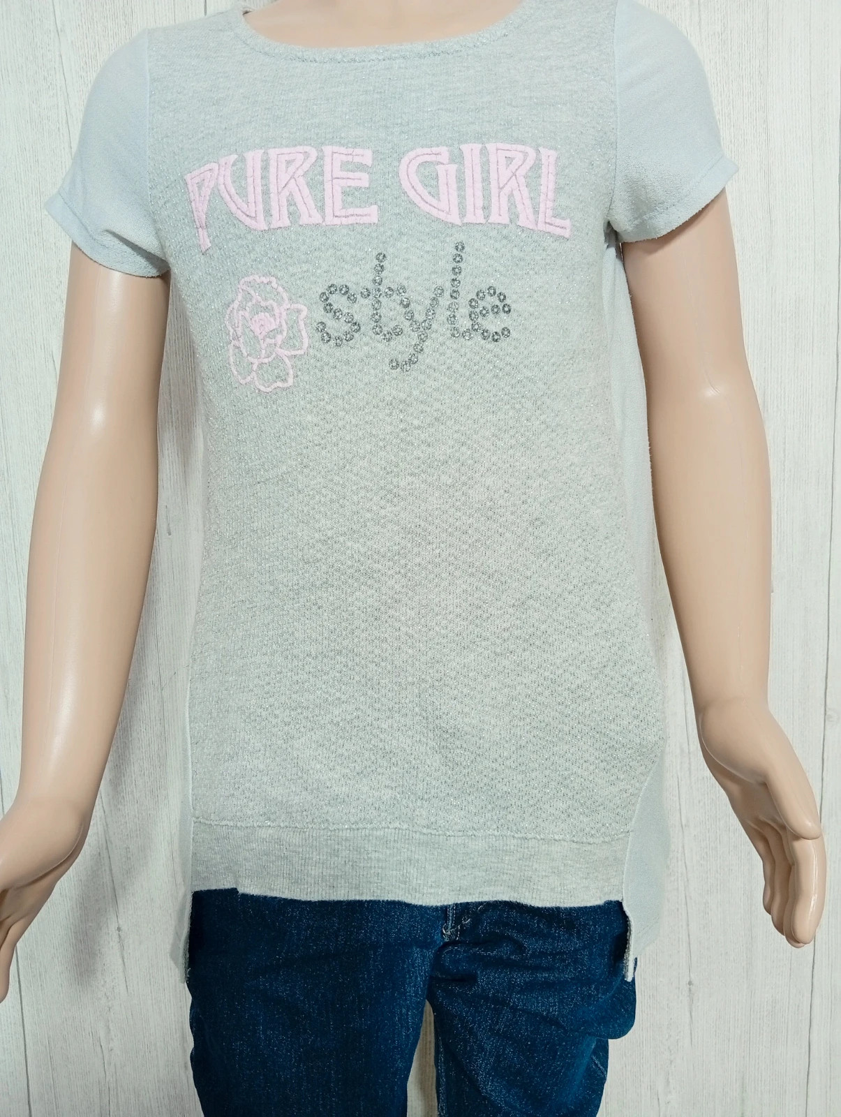 T-shirt manche courte fille - taille 10 ans (140cm)-orchestra - couleur gris rose – Orchestra – taille 10 ans / 140 cm 3