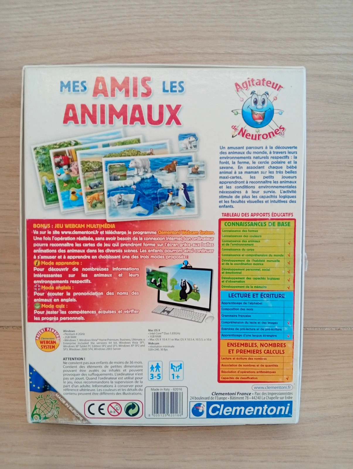 Jeux enfant - mes amis les animaux -clementoni - 3/5 ans - très bonne etat – Clementoni – taille Taille unique 4