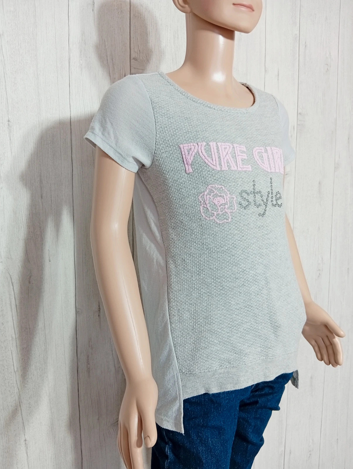 T-shirt manche courte fille - taille 10 ans (140cm)-orchestra - couleur gris rose – Orchestra – taille 10 ans / 140 cm 4