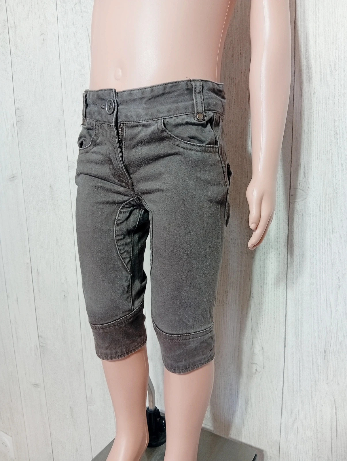 Pantacourt fille - taille 3 ans ( 94 cm) - okaidi - couleur gris – Okaïdi – taille 3 ans / 98 cm 3