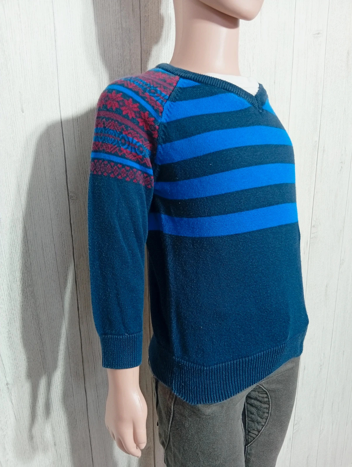 Pull manche longue garçon - taille 2/3 ans (98 cm) - Rebel - couleur marine et bleu – Rebel – taille 3 ans / 98 cm 4
