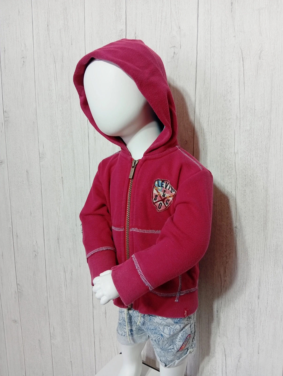 Gilet a capuche garcon-taille 18 mois - levi's - couleur rouge – Levi's – taille 18-24 mois / 86 cm 3