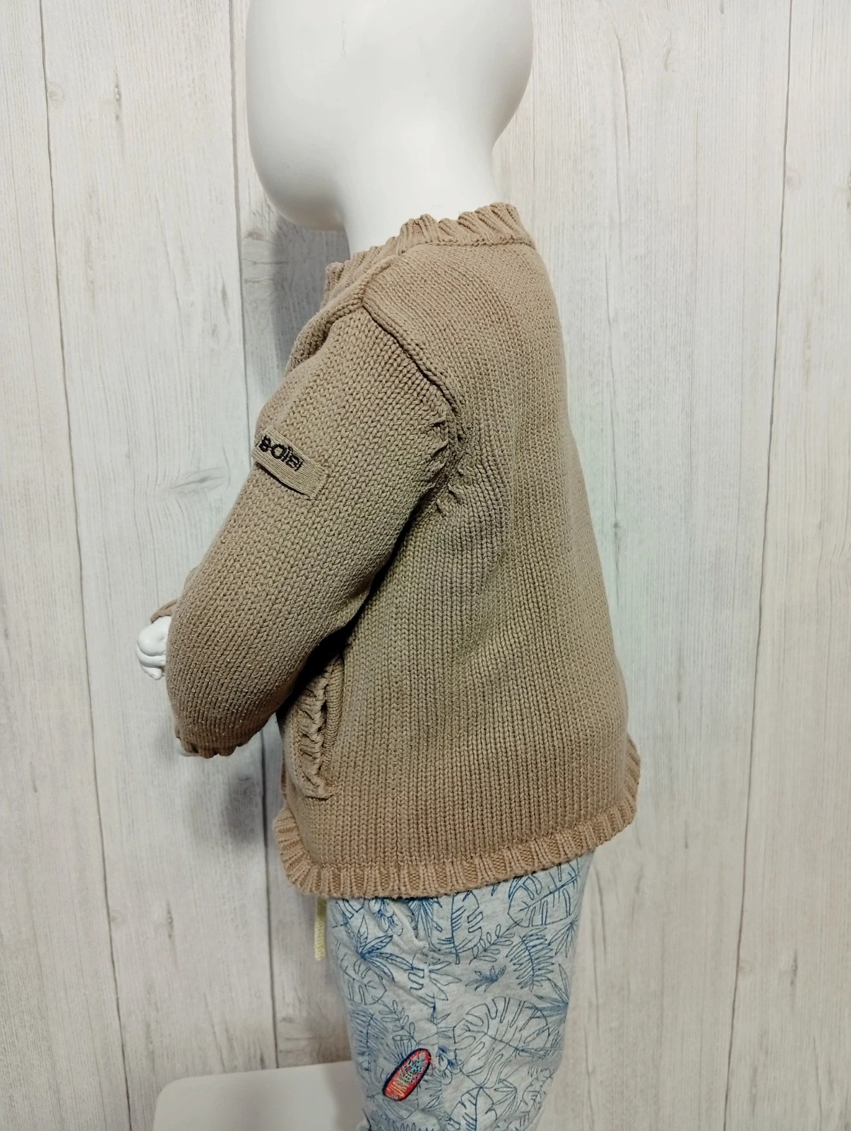 Gilet garçon - taille 18 mois (81 cm) - obaibi - couleur kaki – Obaïbi – taille 18-24 mois / 86 cm 4