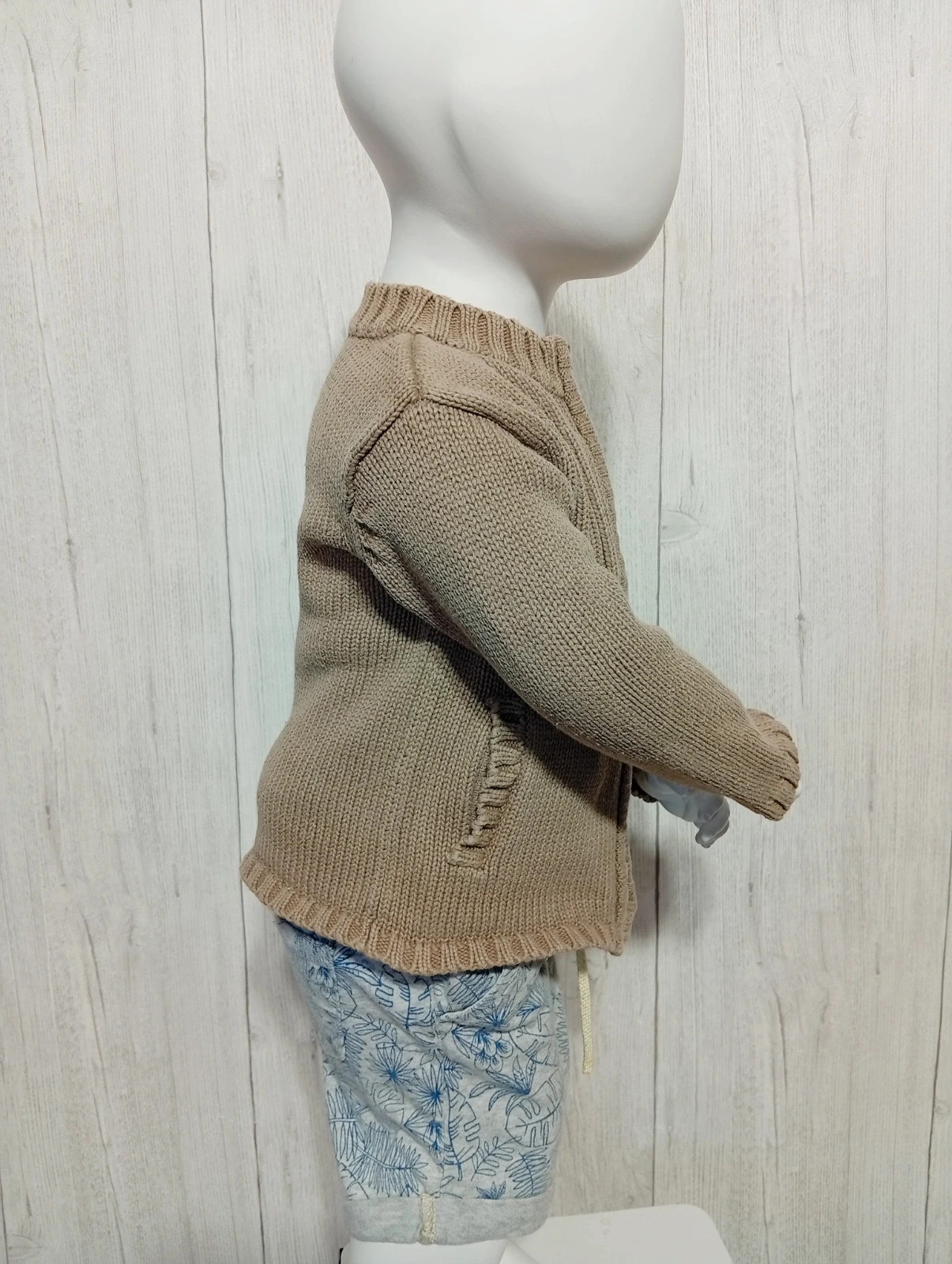 Gilet garçon - taille 18 mois (81 cm) - obaibi - couleur kaki – Obaïbi – taille 18-24 mois / 86 cm 5