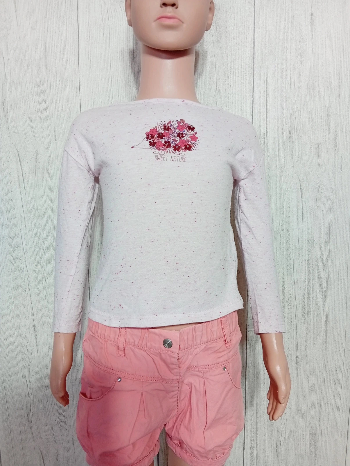 T-shirt manche longue fille - taille 3 ans (95/101 cm) - inextenso- couleur rose – In Extenso – taille 3 ans / 98 cm