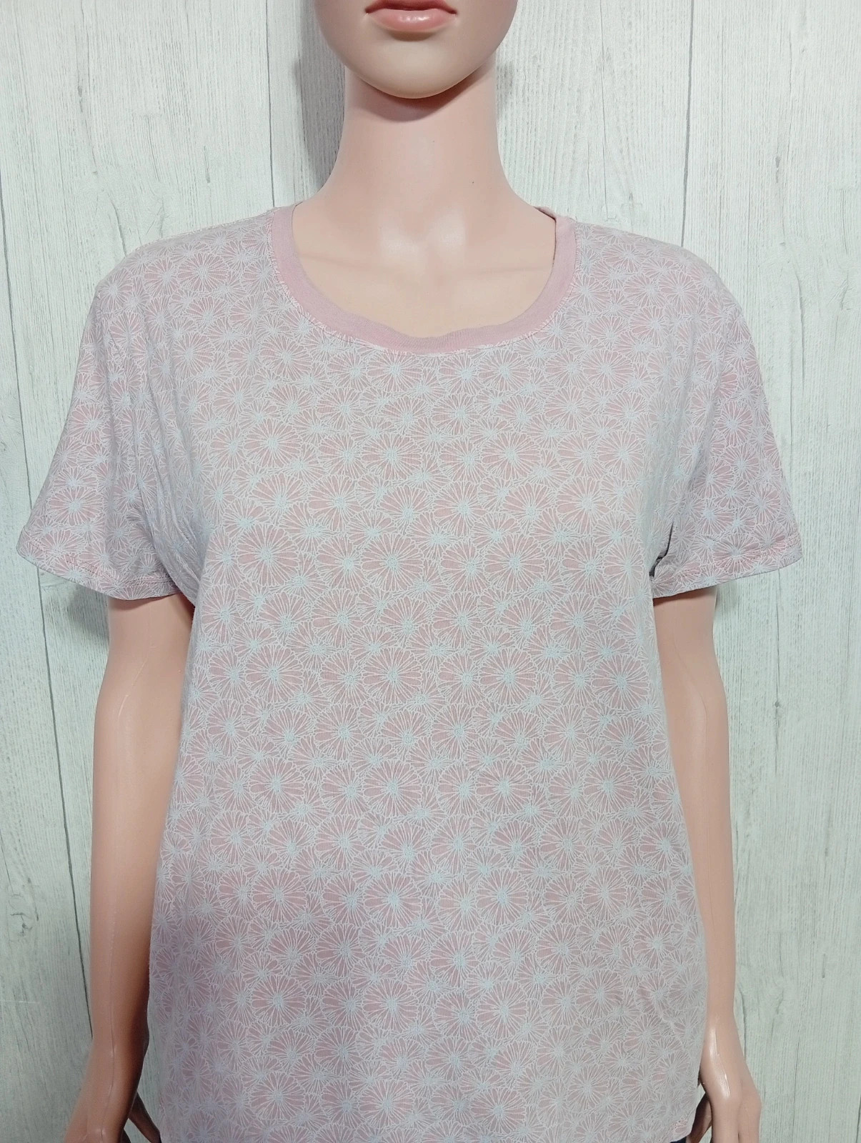T-shirt manche courte a motif femme - taille XL/42 - Tex - couleur rose et blanc – TEX – taille XL / 42 / 14 2
