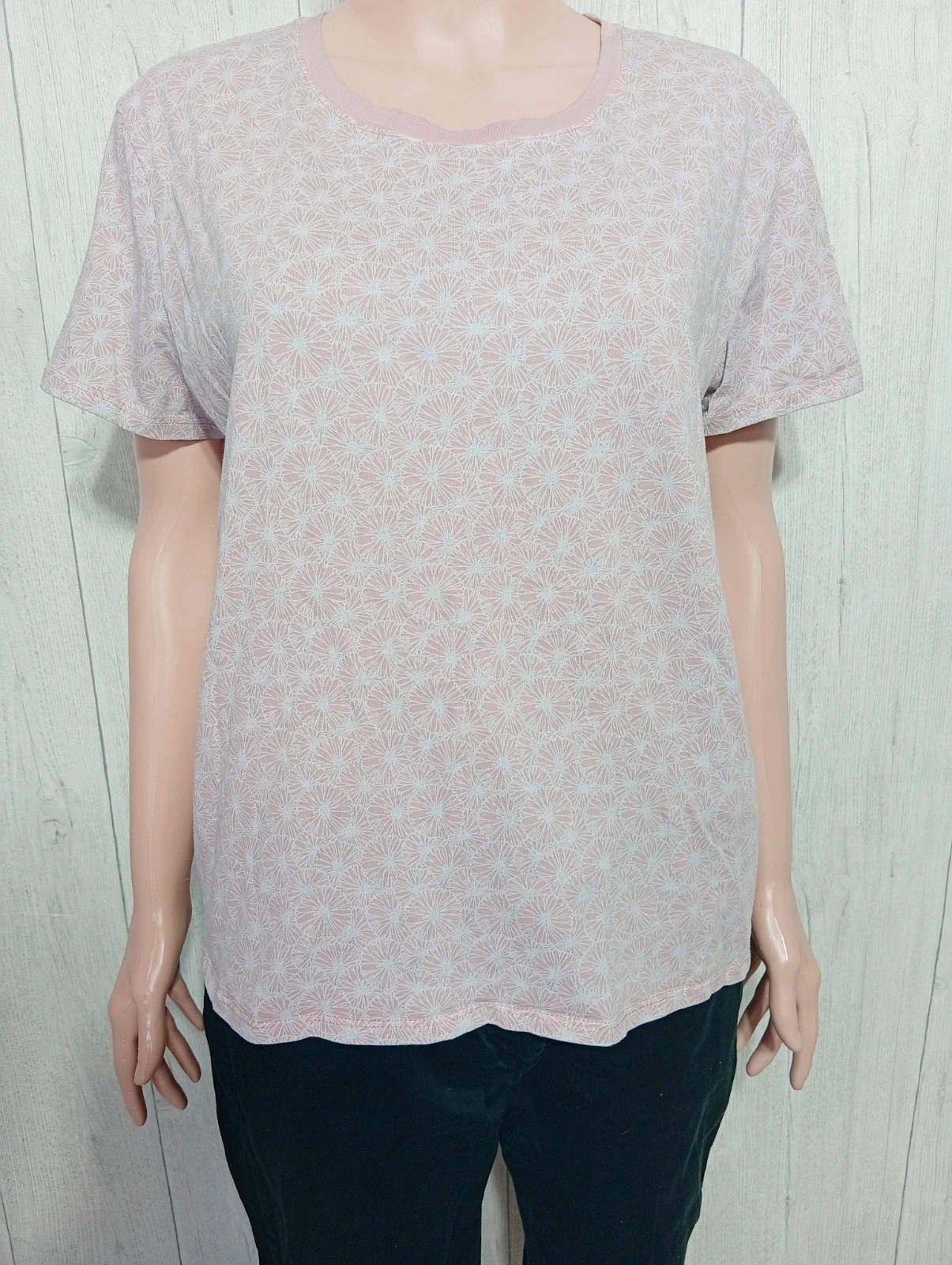 T-shirt manche courte a motif femme - taille XL/42 - Tex - couleur rose et blanc – TEX – taille XL / 42 / 14 3
