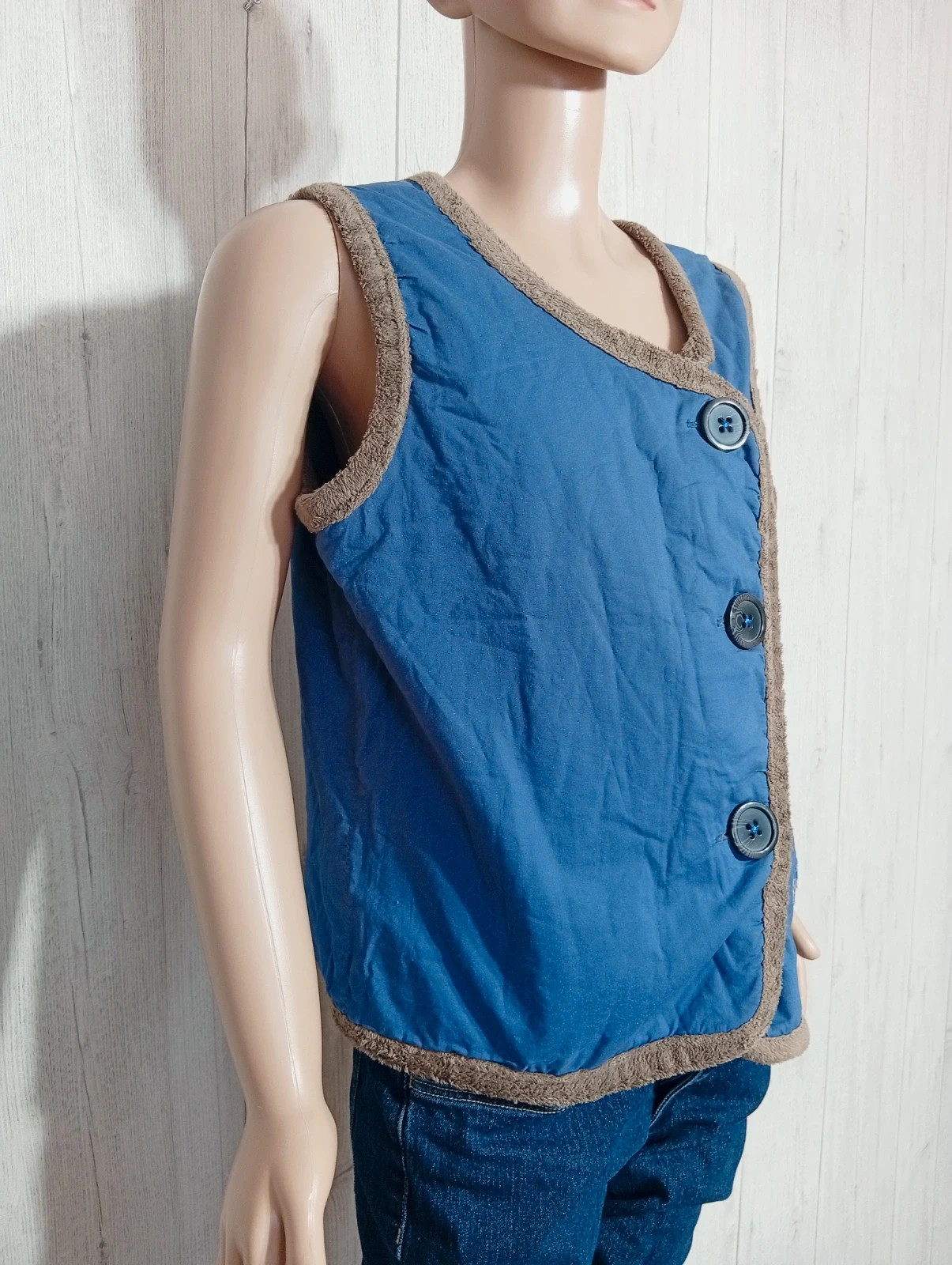 Veste sans manche fille - taille 10 ans - Sergent major - couleur bleu et marron – Sergent Major – taille 10 ans / 140 cm 4
