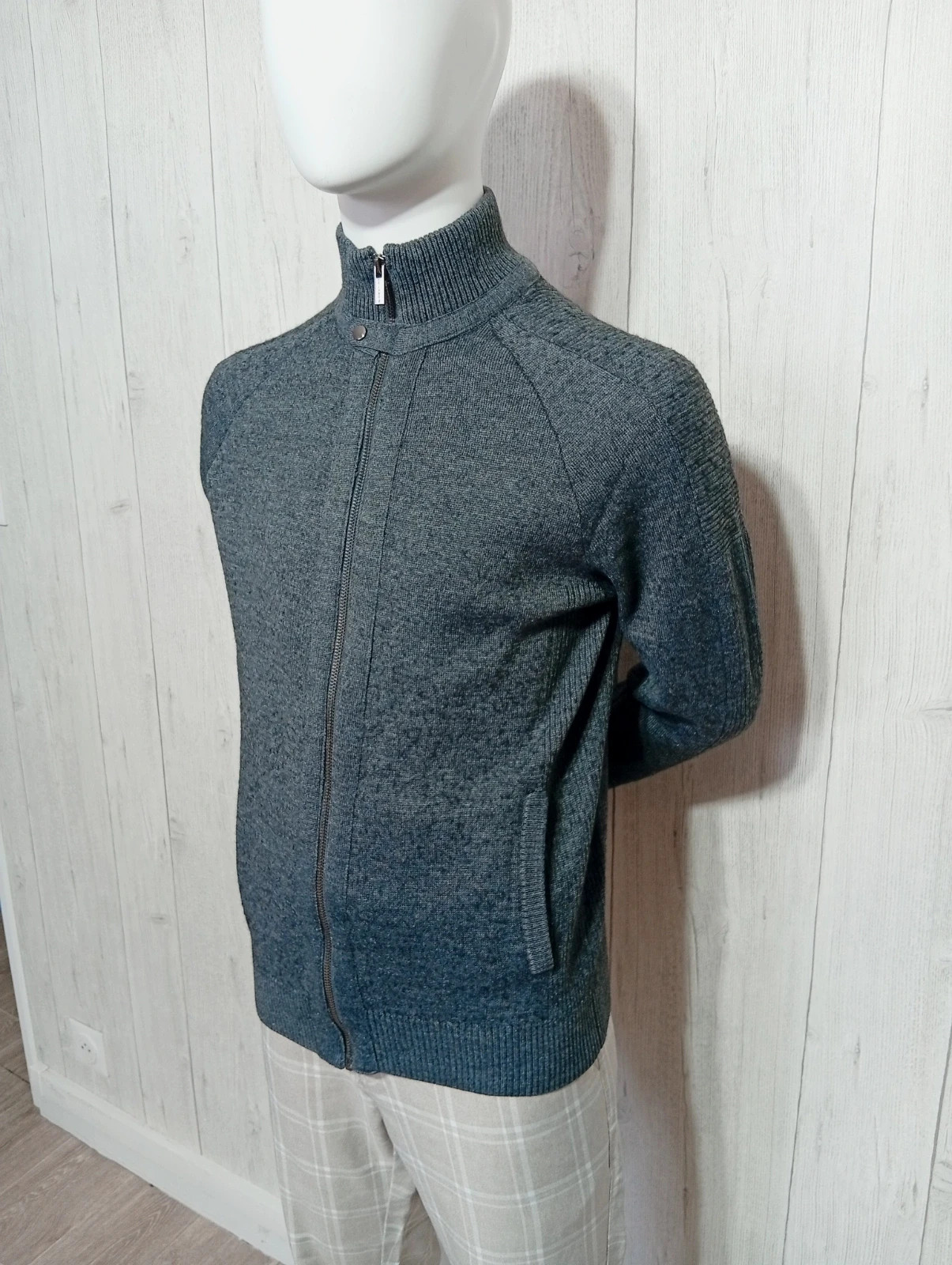 Cardigan manche longue homme - taille M/38 - Devred - couleur gris – Devred – taille M 5