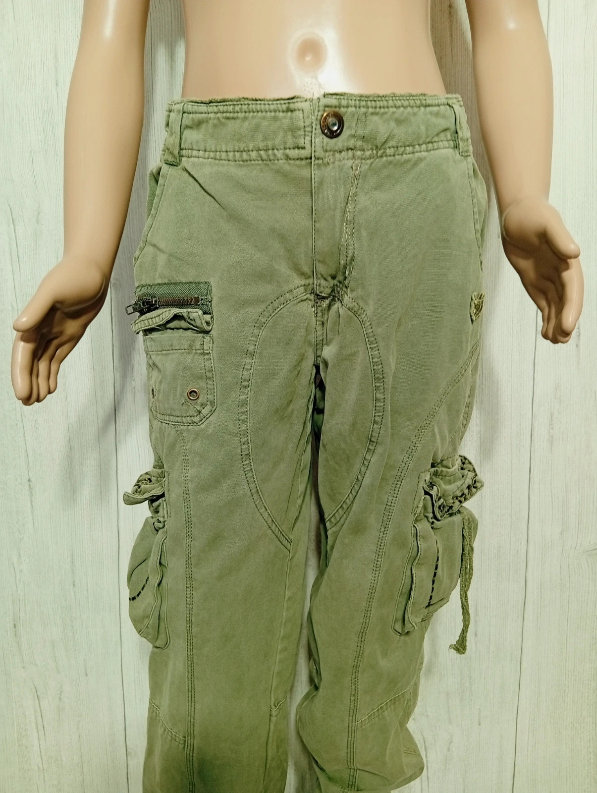 Pantalon fille - taille 10 ans - winksblue - couleur kaki – Winksblue – taille 10 ans / 140 cm 2