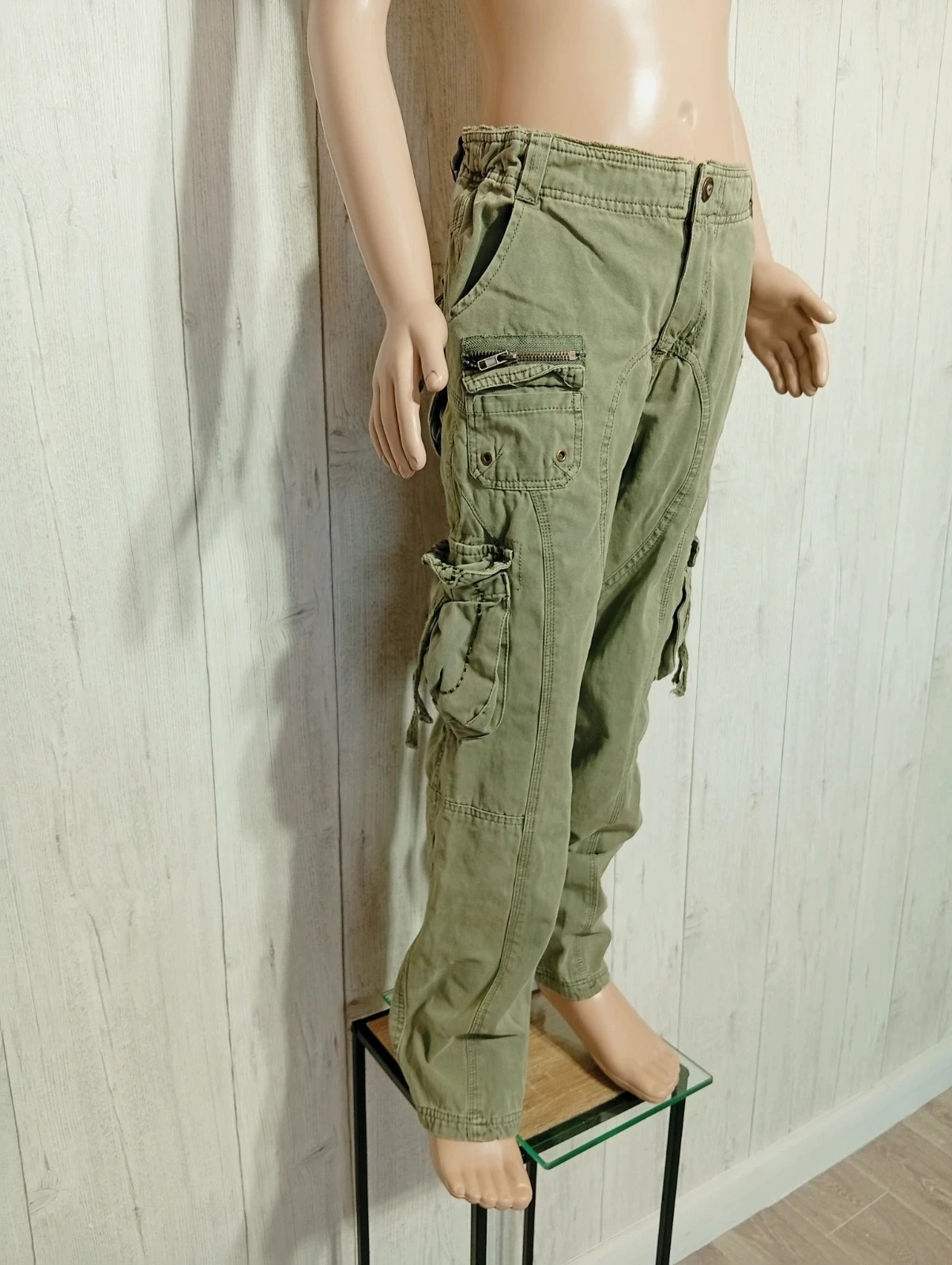 Pantalon fille - taille 10 ans - winksblue - couleur kaki – Winksblue – taille 10 ans / 140 cm 4