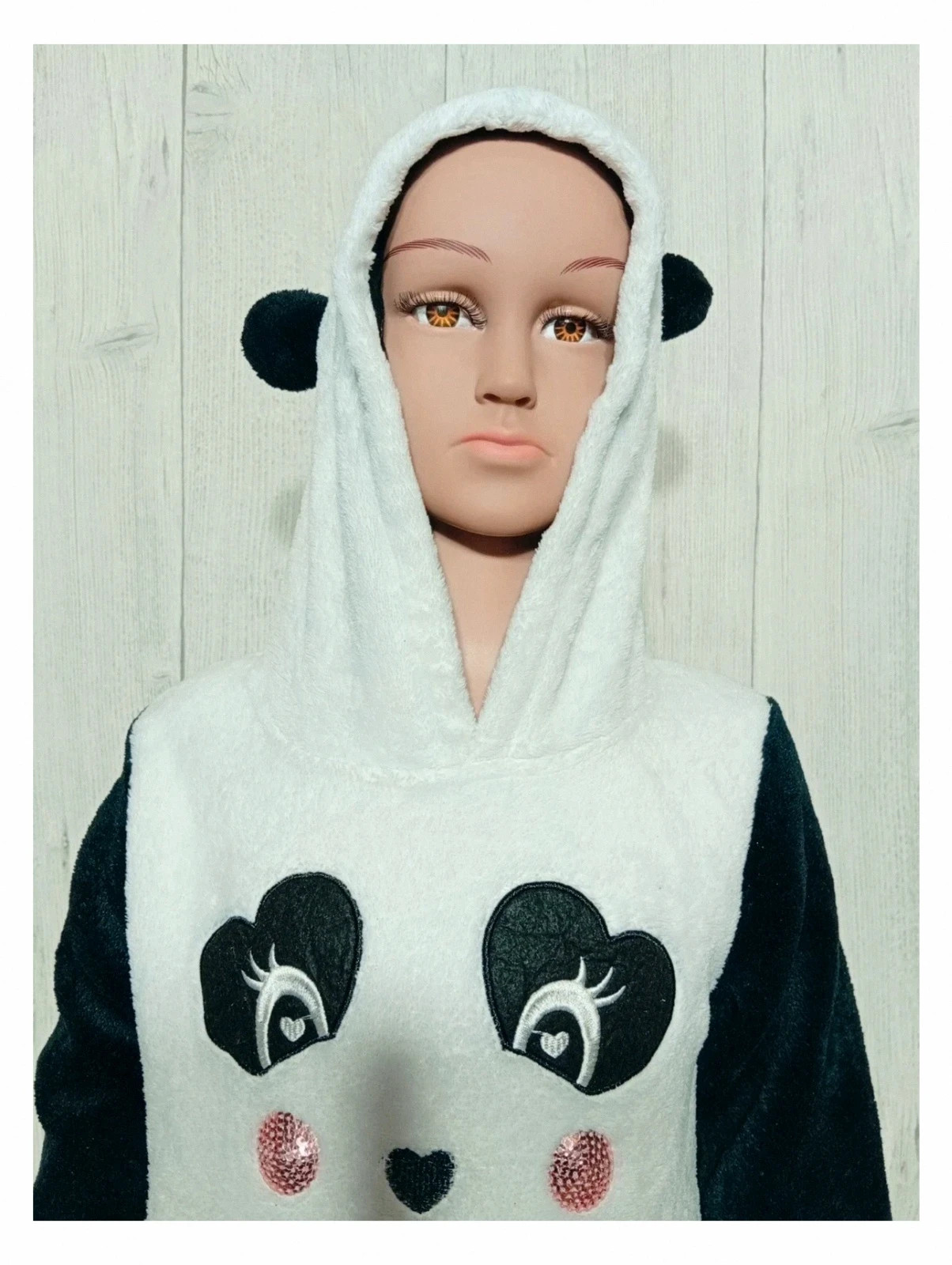 Pull fille a capuche - couleur noir blanc - taille 4 ans - smile girl – Smile Girl – taille 4 ans / 104 cm 2
