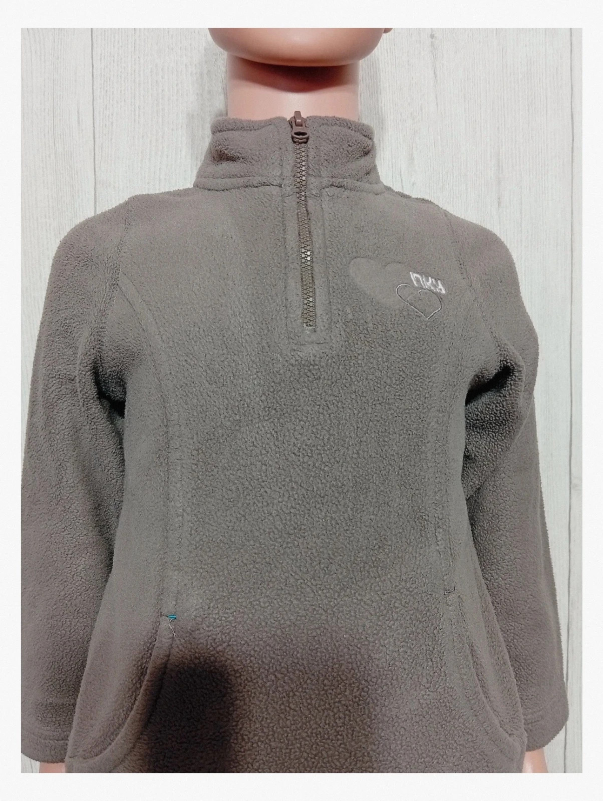 Pull polaire NKY pour fille - couleur gris rose - taille 4 ans (102 cm) – NKY – taille 4 ans / 104 cm 2