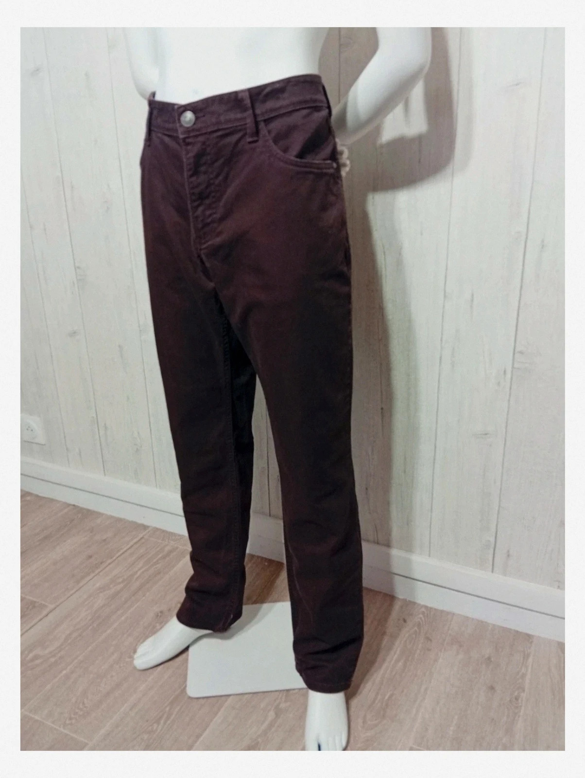 Pantalon chino bordeaux violet homme -taille 46- angelo litrico – Angelo Litrico – taille XXXL 5