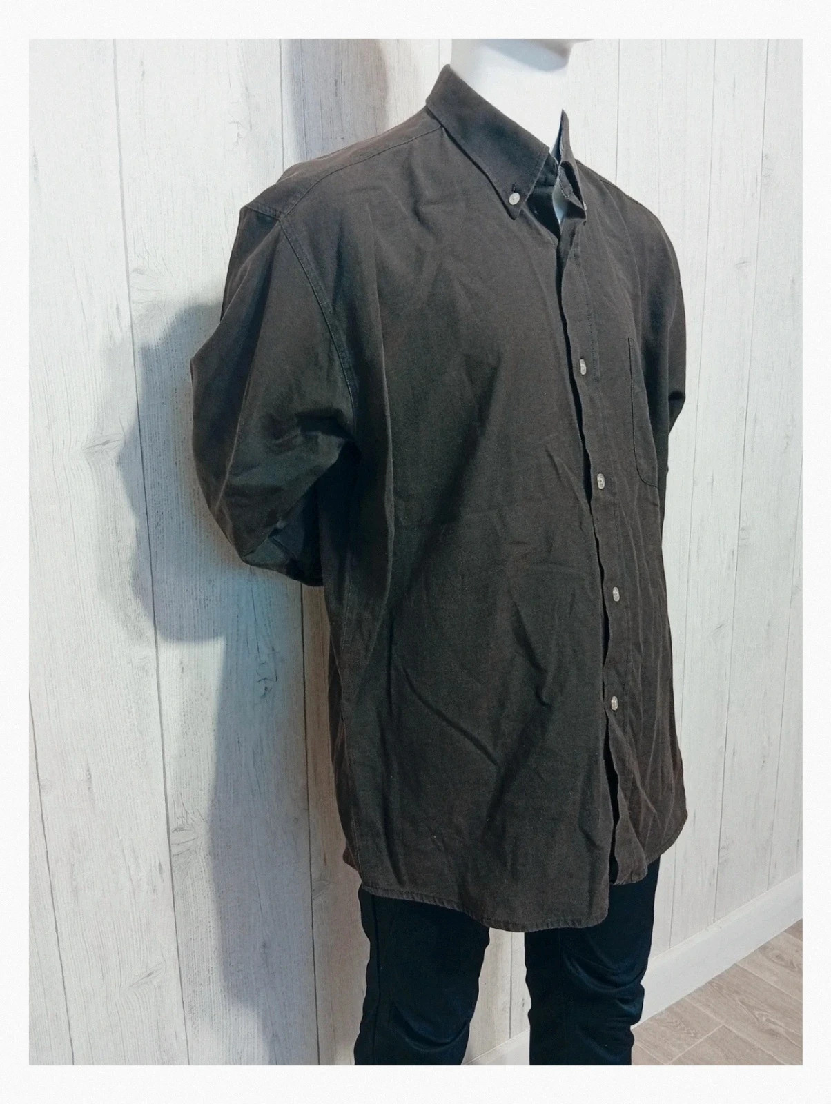 Chemise Eden Park homme taille L/40 - couleur marron manche longue – Eden Park – taille L 5