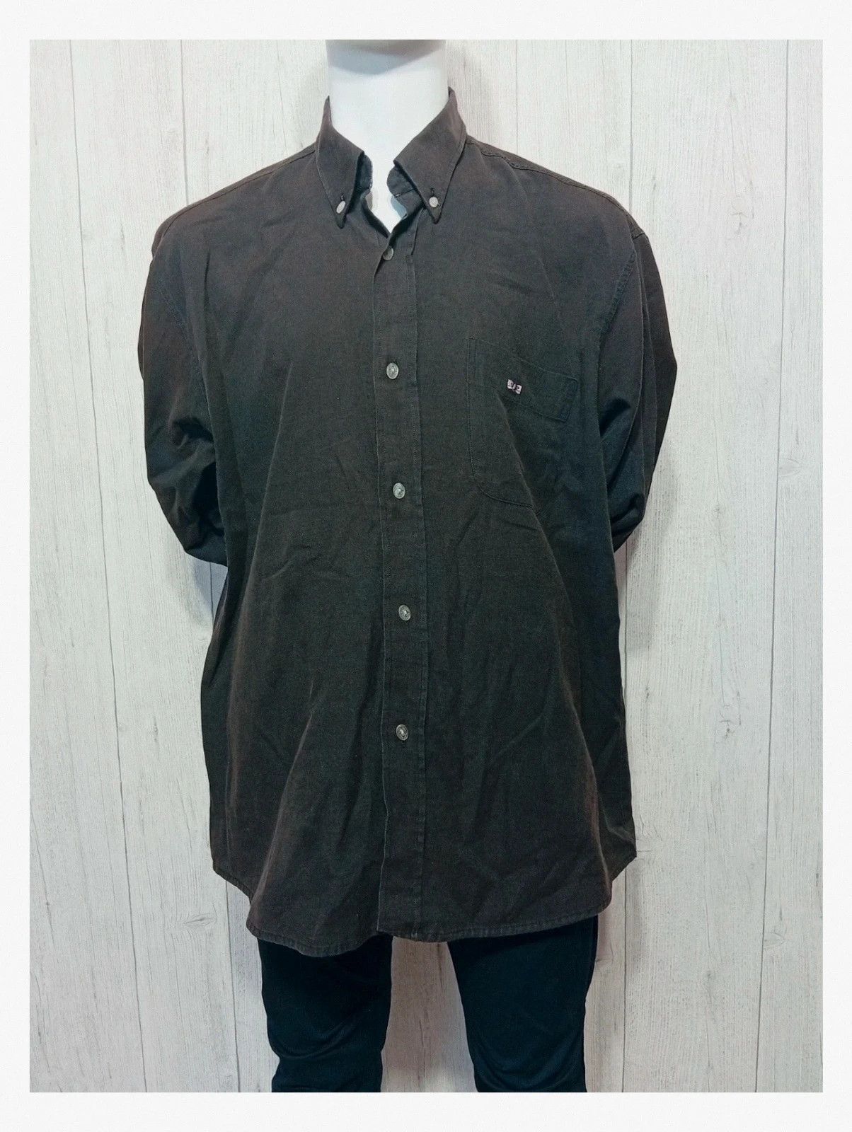 Chemise Eden Park homme taille L/40 - couleur marron manche longue