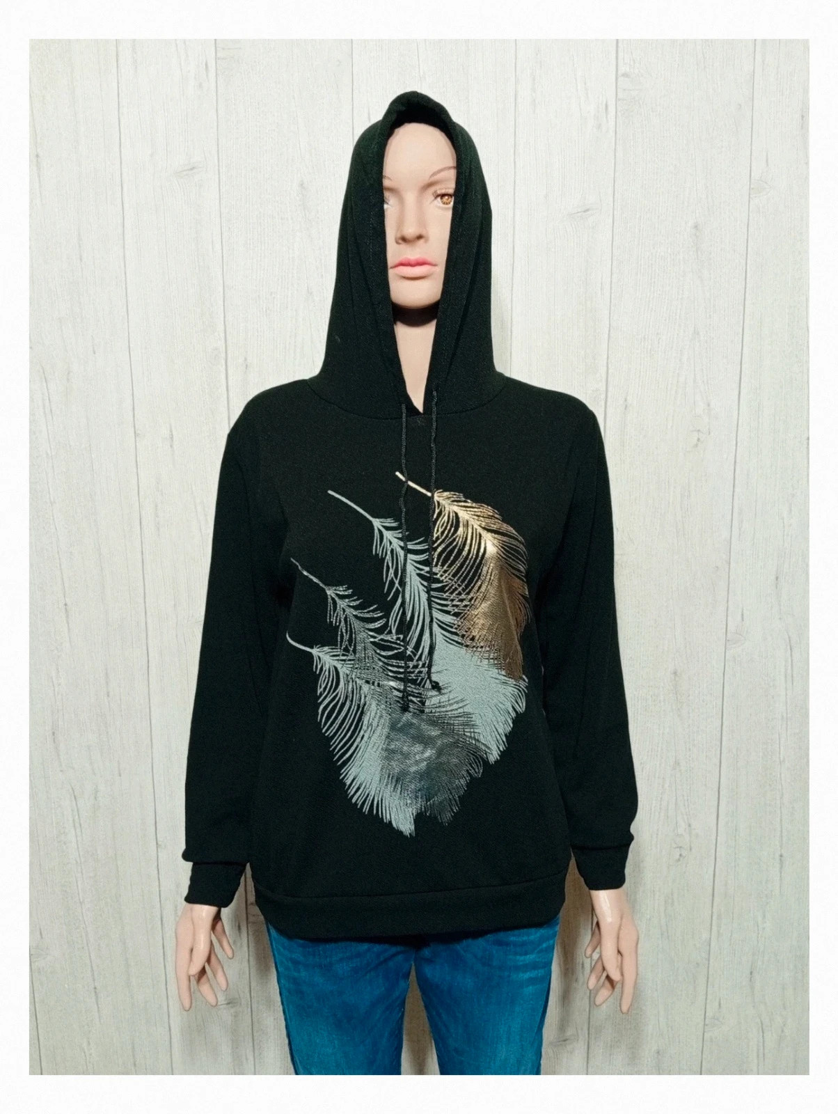 Pull femme a capuche - primark - taille M/38 - couleur dore et noir – Shein – taille M / 38 / 10