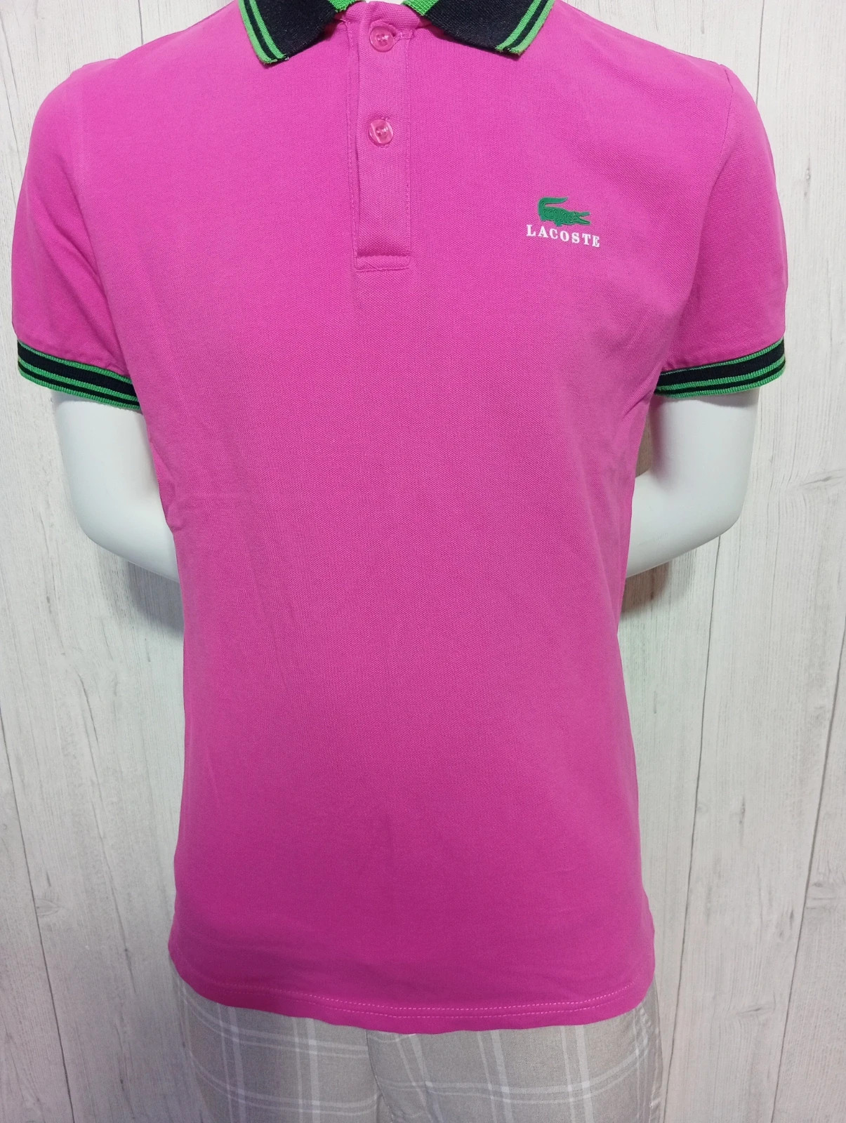 Polo manche courte homme - taille L/40 - lacoste -couleur fushia – Lacoste – taille L 3