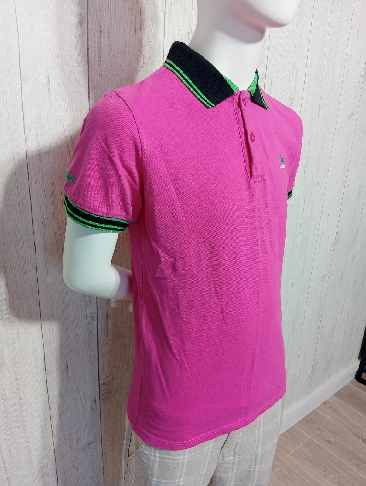 Polo manche courte homme - taille L/40 - lacoste -couleur fushia – Lacoste – taille L 4