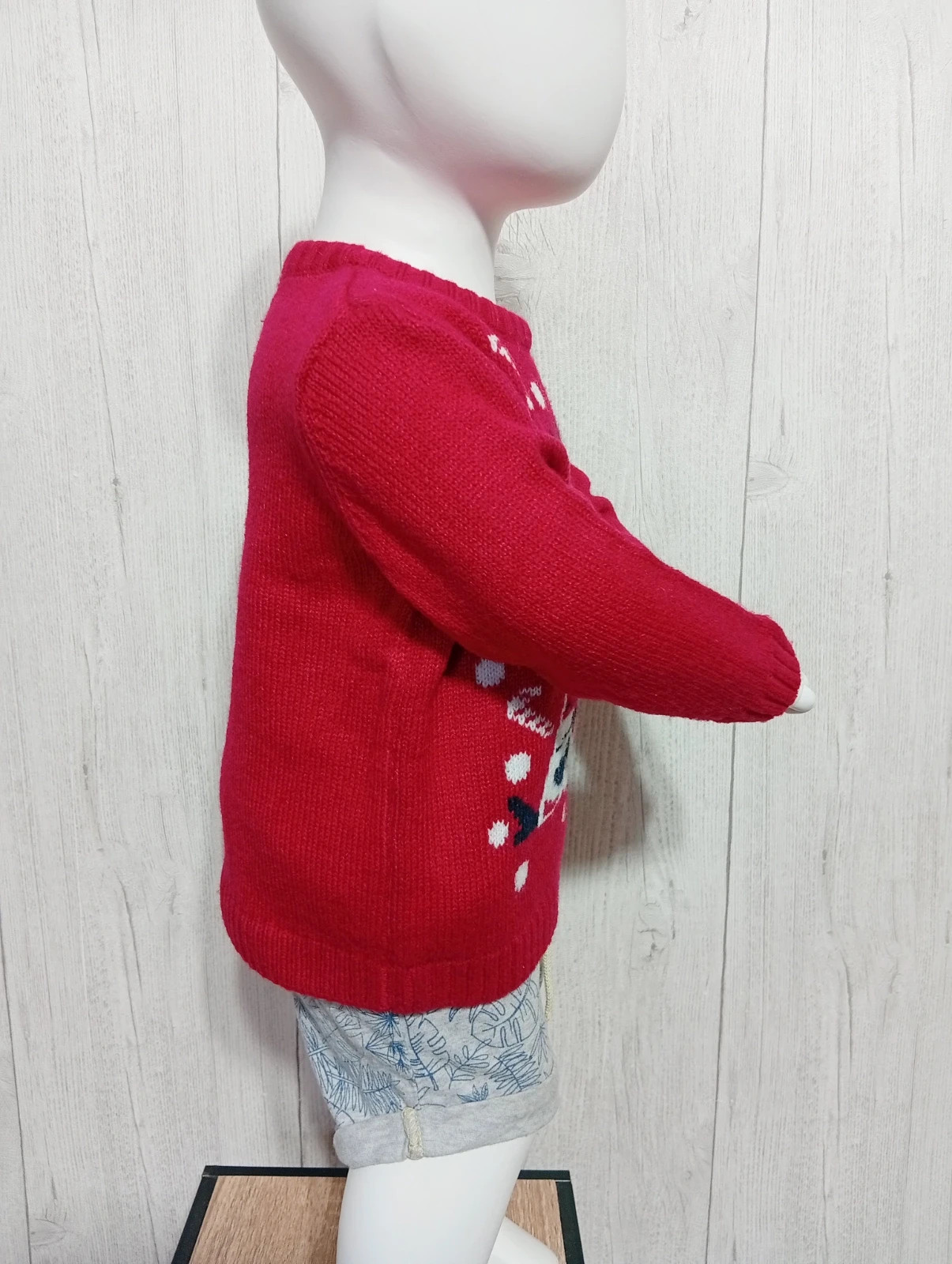 Pull de noel garçon - taille 18 mois (80 cm) - inextenso- couleur rouge blanc noir – In Extenso – taille 12-18 mois / 80 cm 4