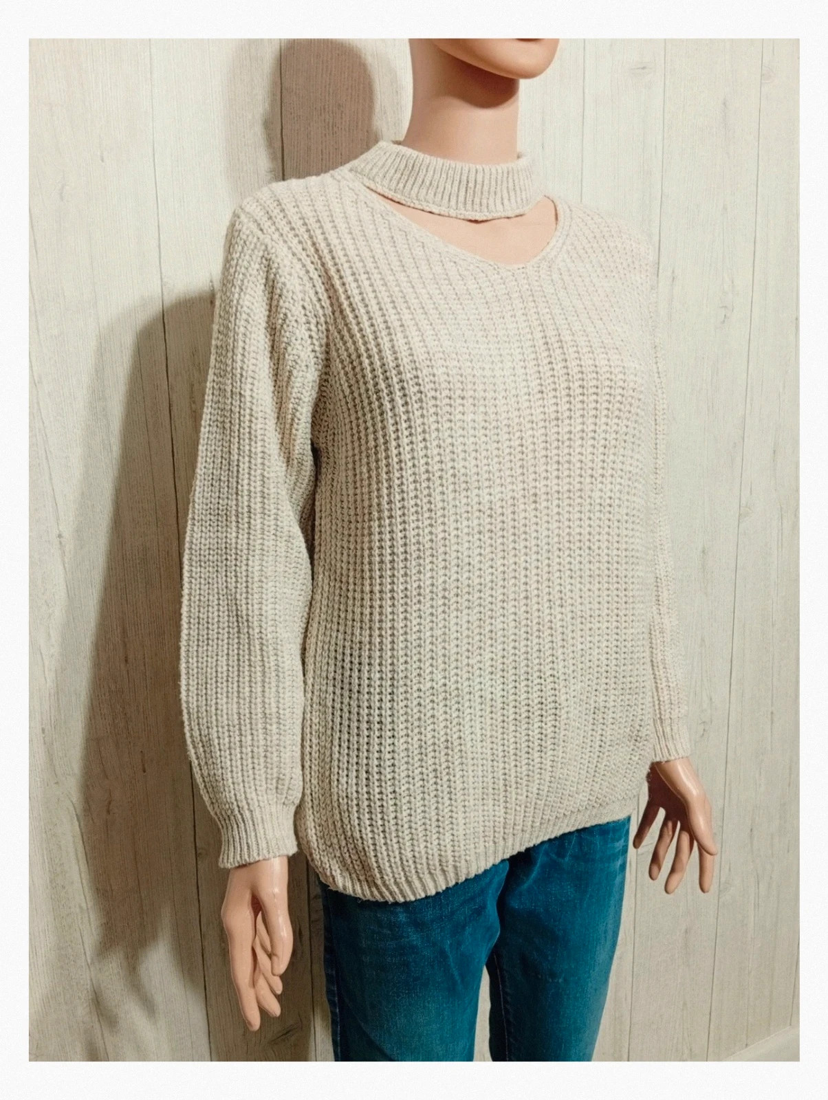 Pull moda couleur beige - femme taille M/38 ( taille 2) – MODA – taille M / 38 / 10 4