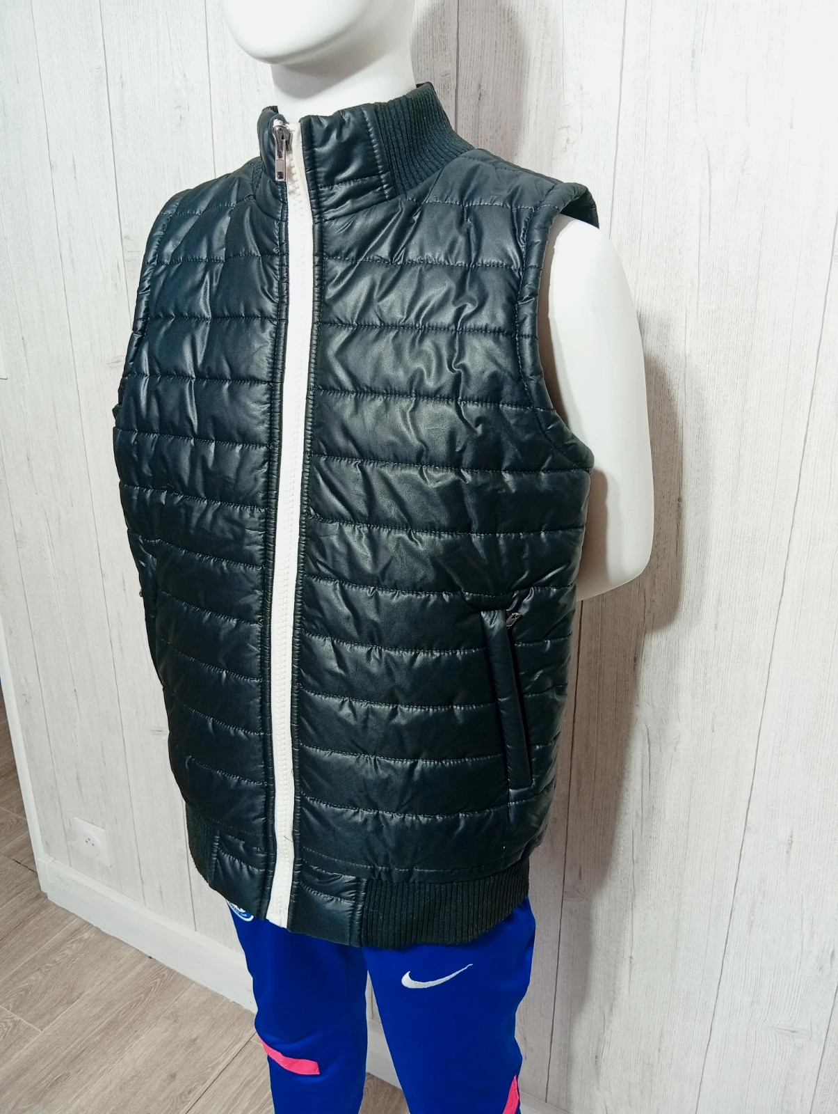 Veste sans manche homme - taille L/40 - behype - couleur noir et blanc – Behype – taille L 5