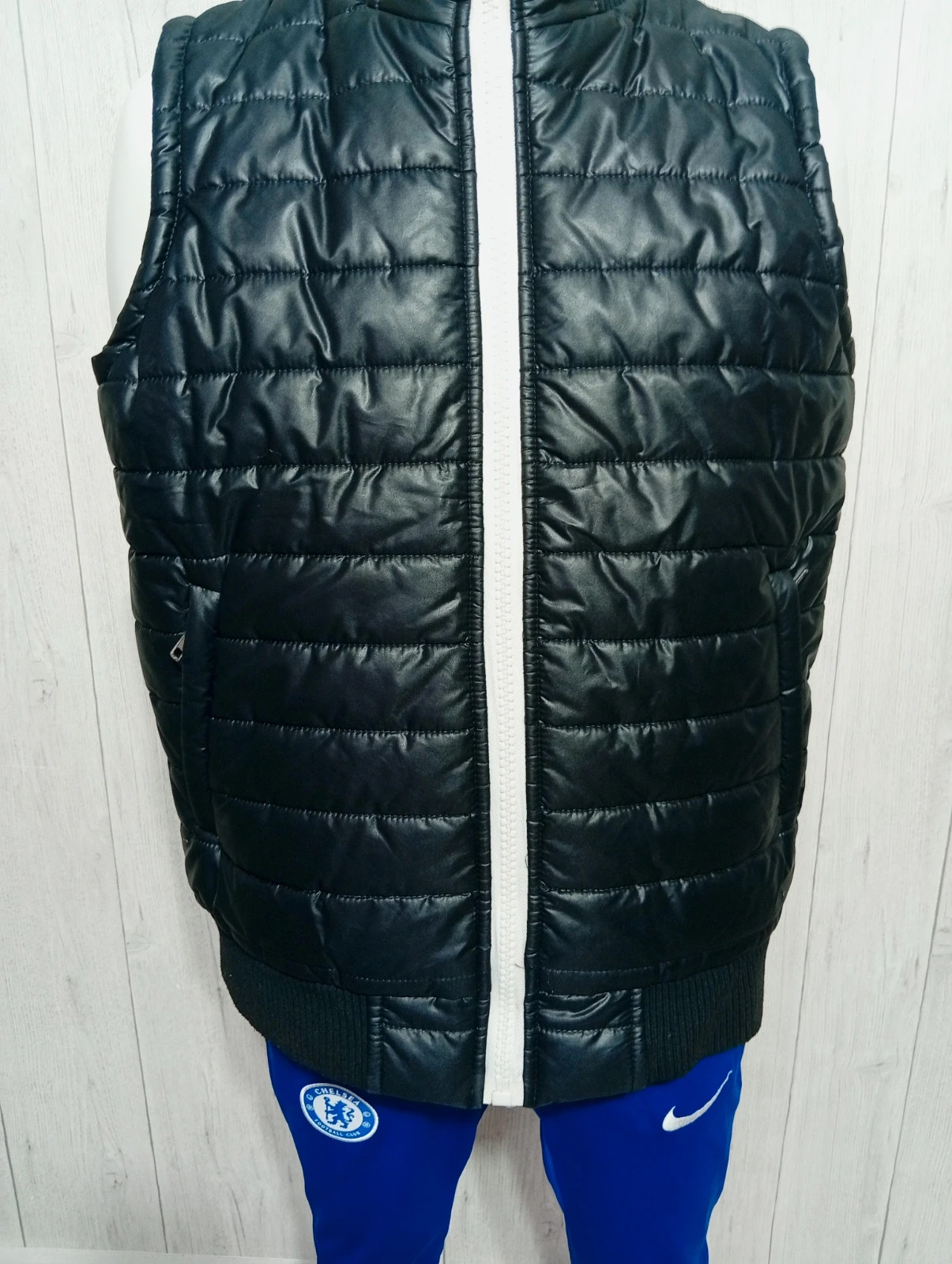 Veste sans manche homme - taille L/40 - behype - couleur noir et blanc – Behype – taille L 3