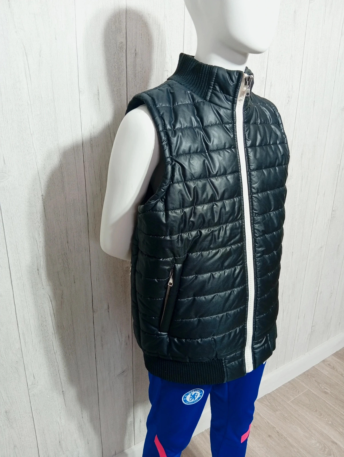 Veste sans manche homme - taille L/40 - behype - couleur noir et blanc – Behype – taille L 4