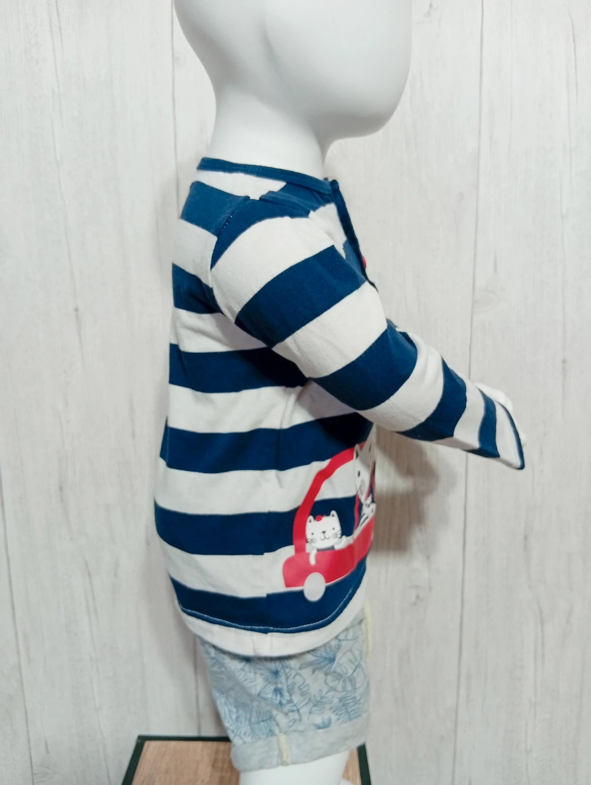 T-shirt manche longue garçon - taille 18 mois - sans marque - couleur marine et blanc – taille 12-18 mois / 80 cm 5