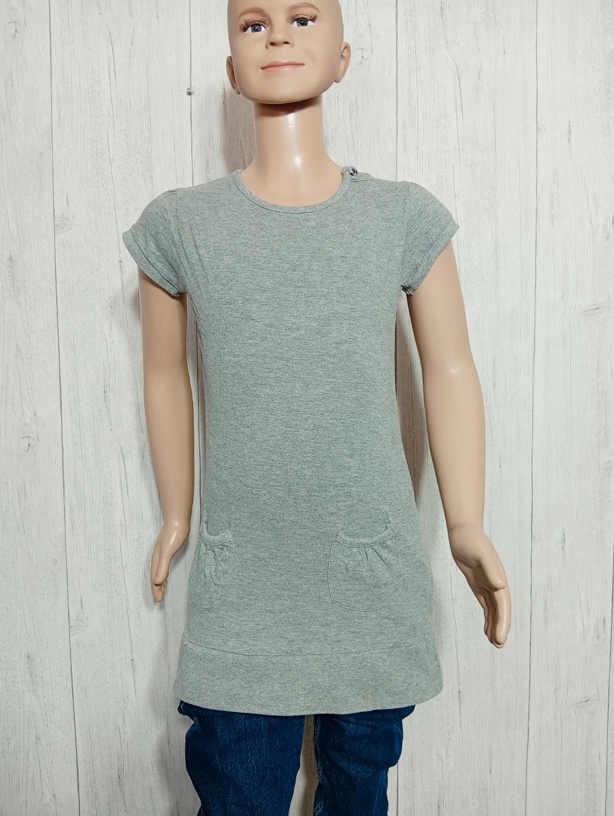 T-shirt long fille - taille 10 ans - Efratis - couleur gris – Efratis – taille 10 ans / 140 cm