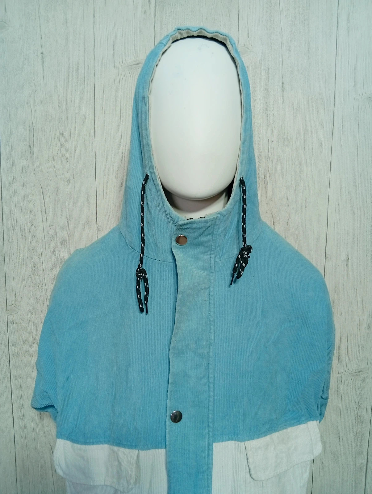 Manteau garcon- taille M/16 ans -Zaful - couleur bleu clair et blanc – Zaful – taille M 2