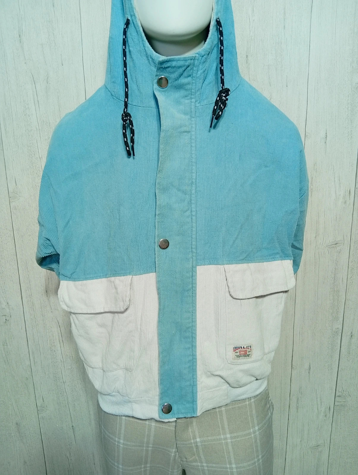 Manteau garcon- taille M/16 ans -Zaful - couleur bleu clair et blanc – Zaful – taille M 3