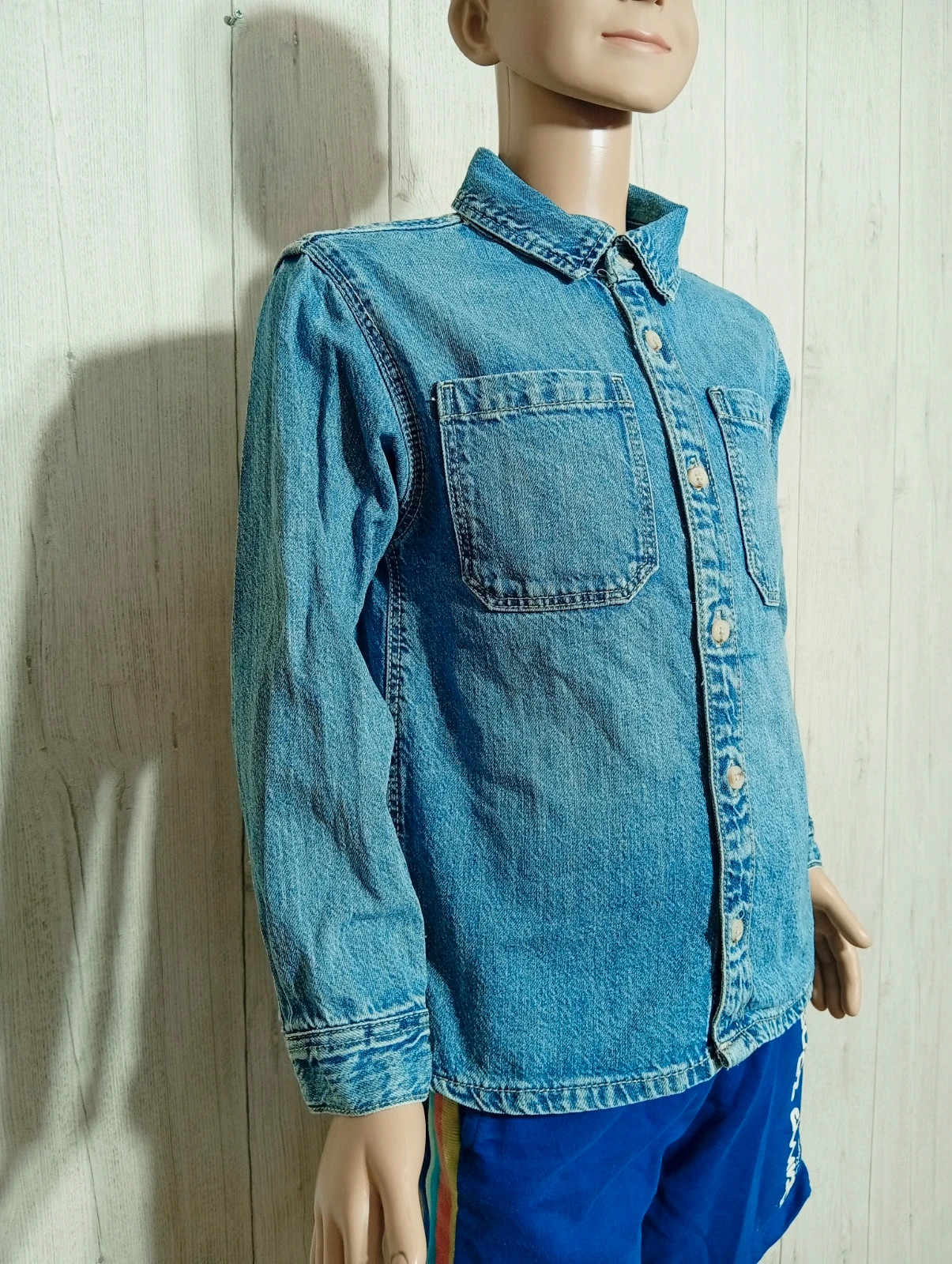 Veste chemise garcon - taille 7/8 ans (128 cm) - primark - couleur bleu clair – Primark – taille 8 ans / 128 cm 4