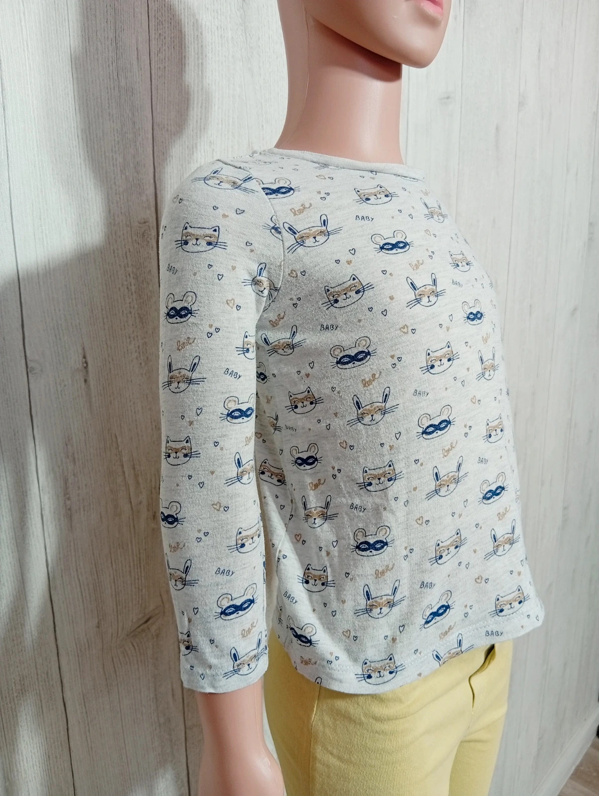 T-shirt manche longue fille - taille 3 ans (92 cm) - inextenso- couleur gris marine doré – In Extenso – taille 24-36 mois / 92 cm 2