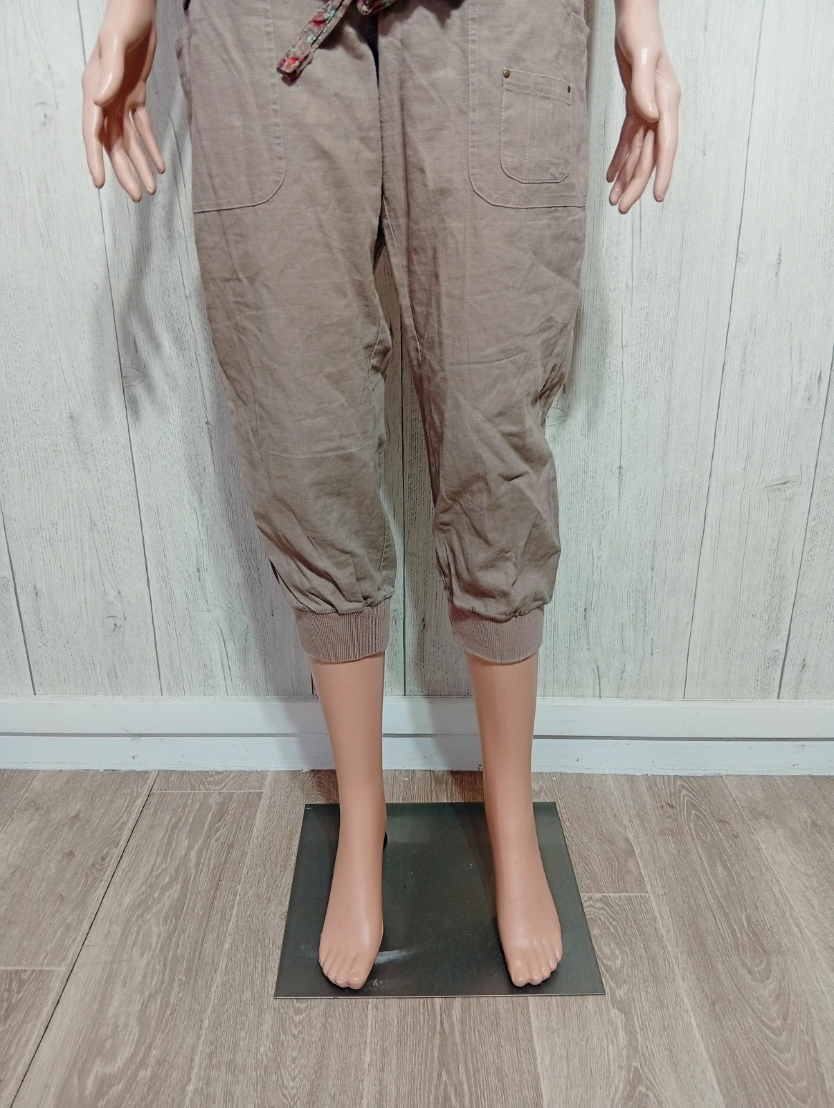 Pantacourt femme - taille M/38 - câlin kalin - couleur beige – Calin Kalin – taille M / 38 / 10 3