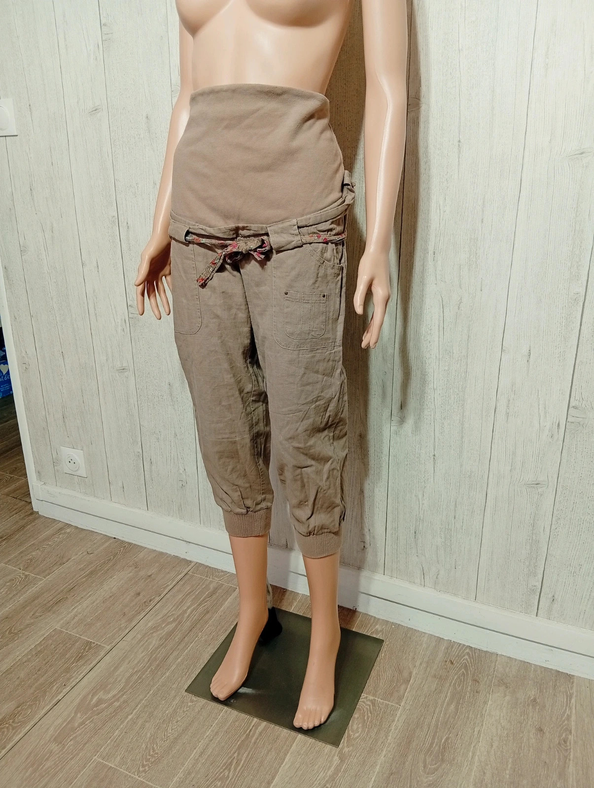 Pantacourt femme - taille M/38 - câlin kalin - couleur beige – Calin Kalin – taille M / 38 / 10 5