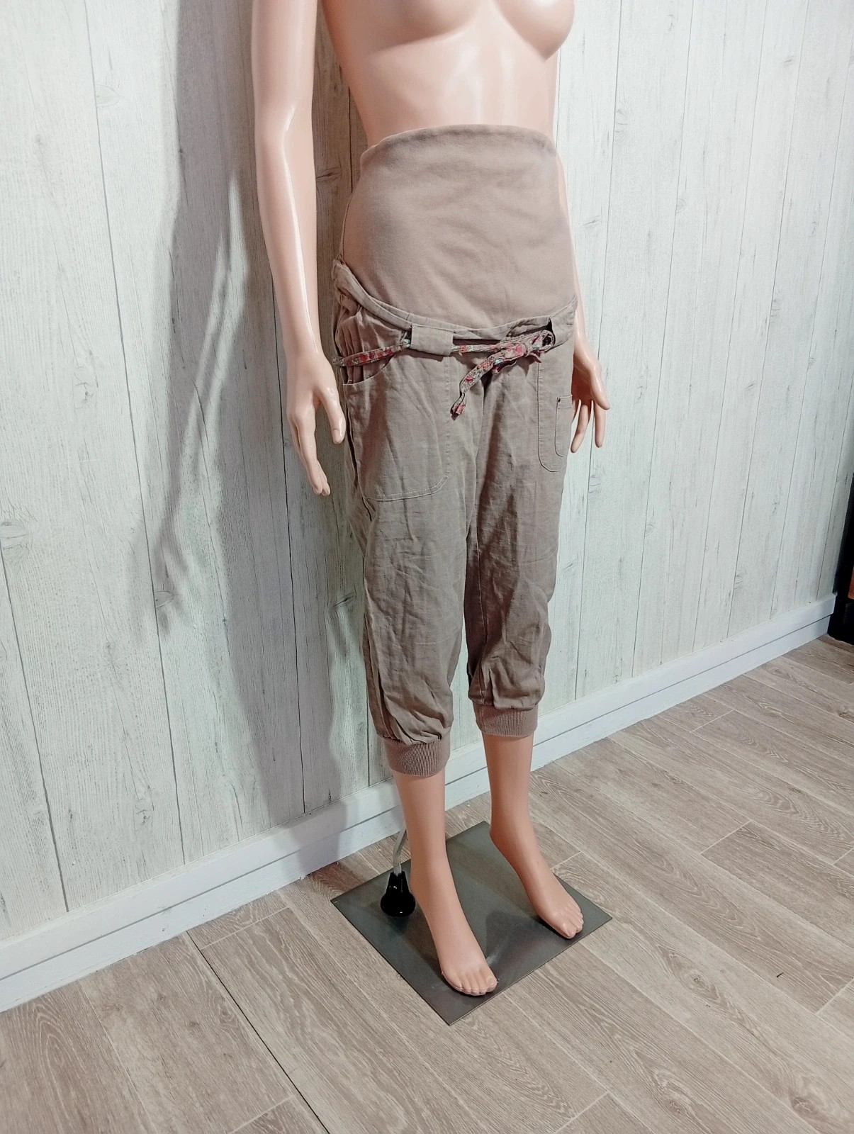 Pantacourt femme - taille M/38 - câlin kalin - couleur beige – Calin Kalin – taille M / 38 / 10 4